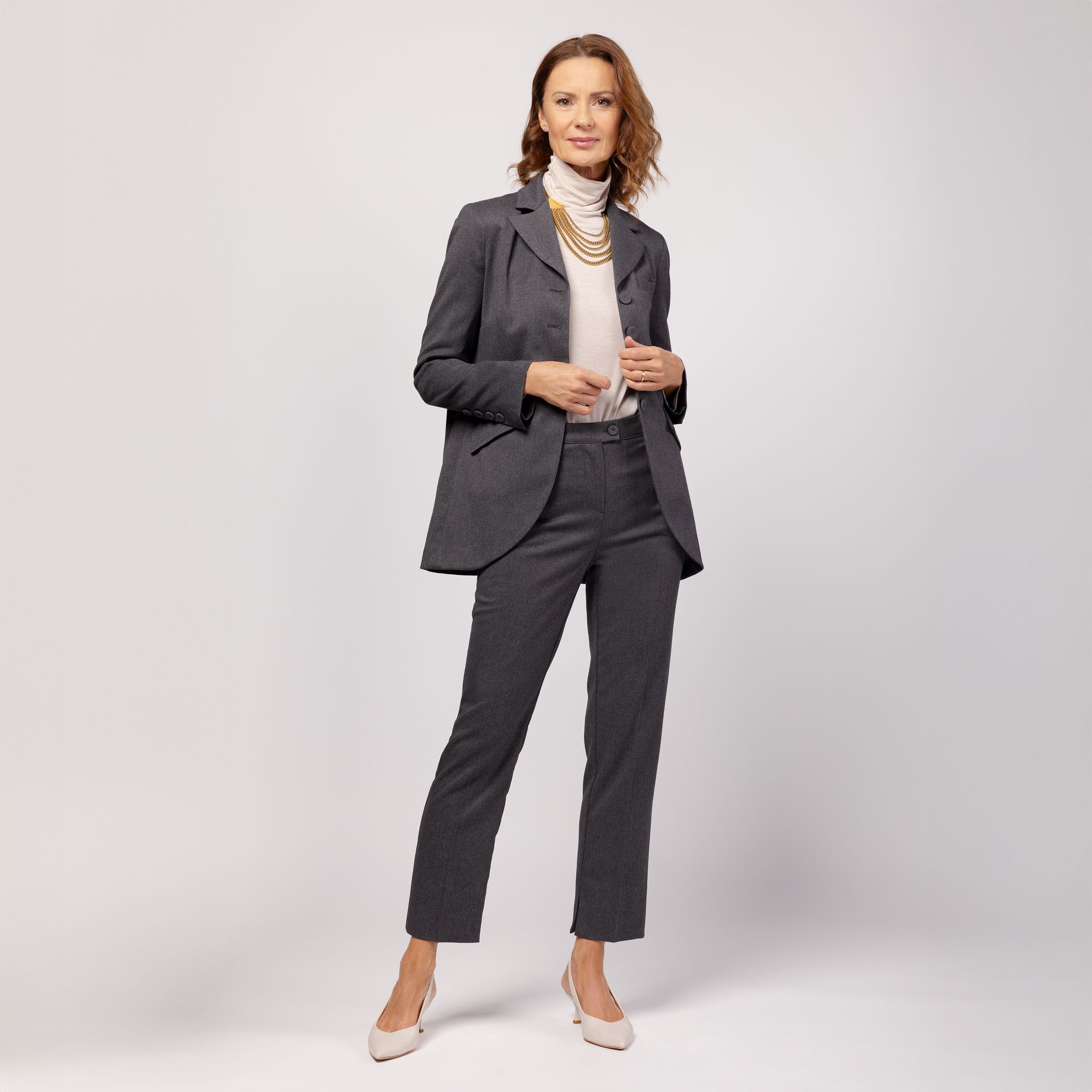 Caterina Lancini
Giacca blazer
in twill con viscosa
mano velluto