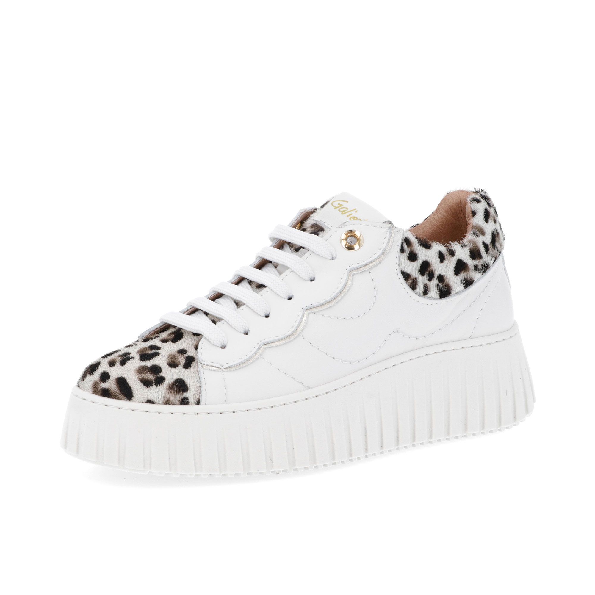 Galieti
Sneaker in pelle
con inserti in 
cavallino e suola 5cm