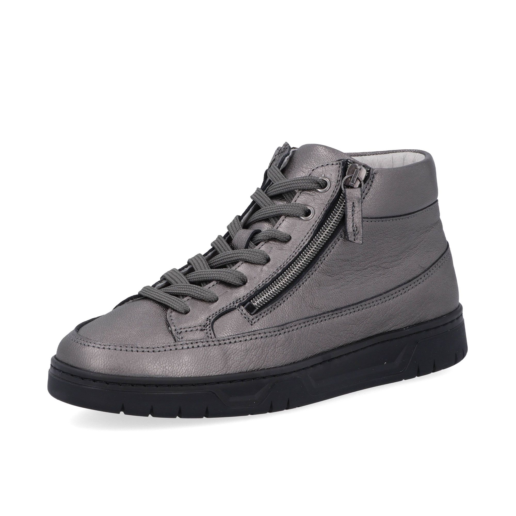 Vitaform
Sneaker alta
in pelle con zip
e suola 3cm