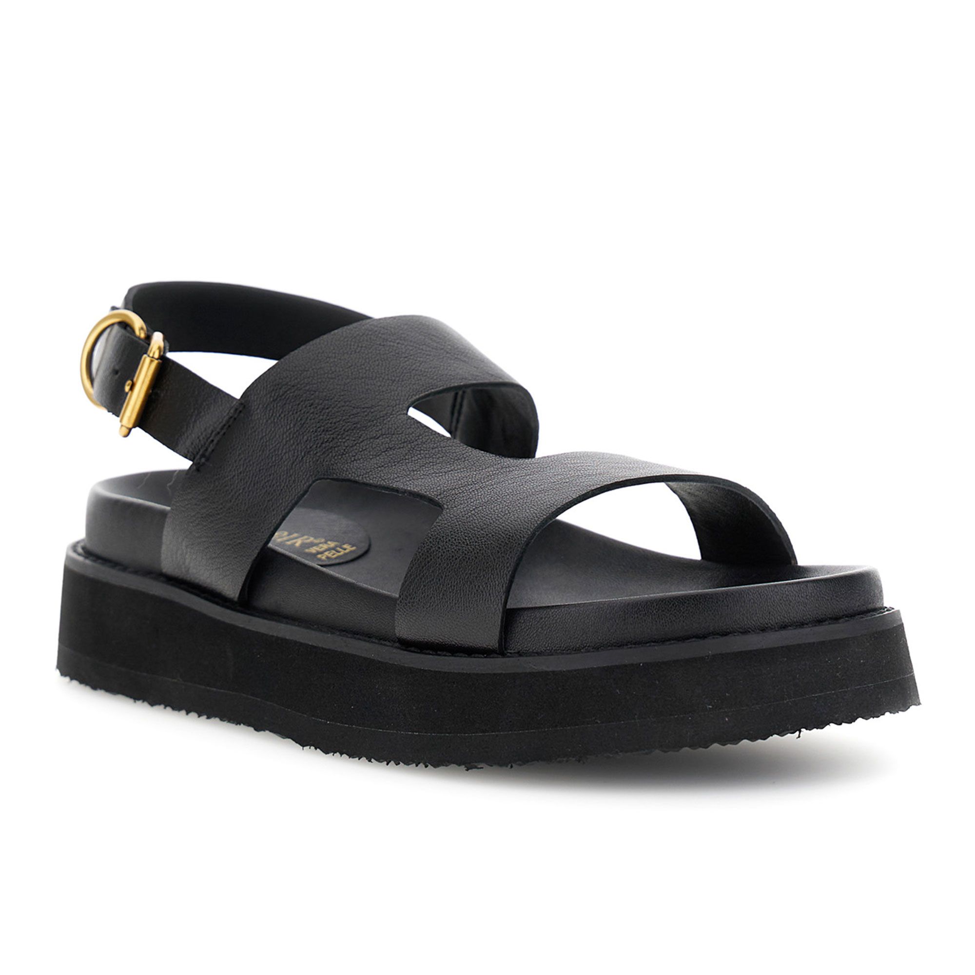 Cafè Noir Sandali in pelle con cinturino e tacco 3,5 cm