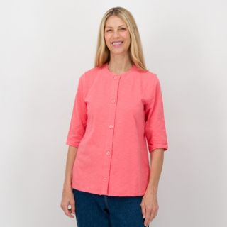 Denim & Co
Cardigan in cotone
con scollo tondo