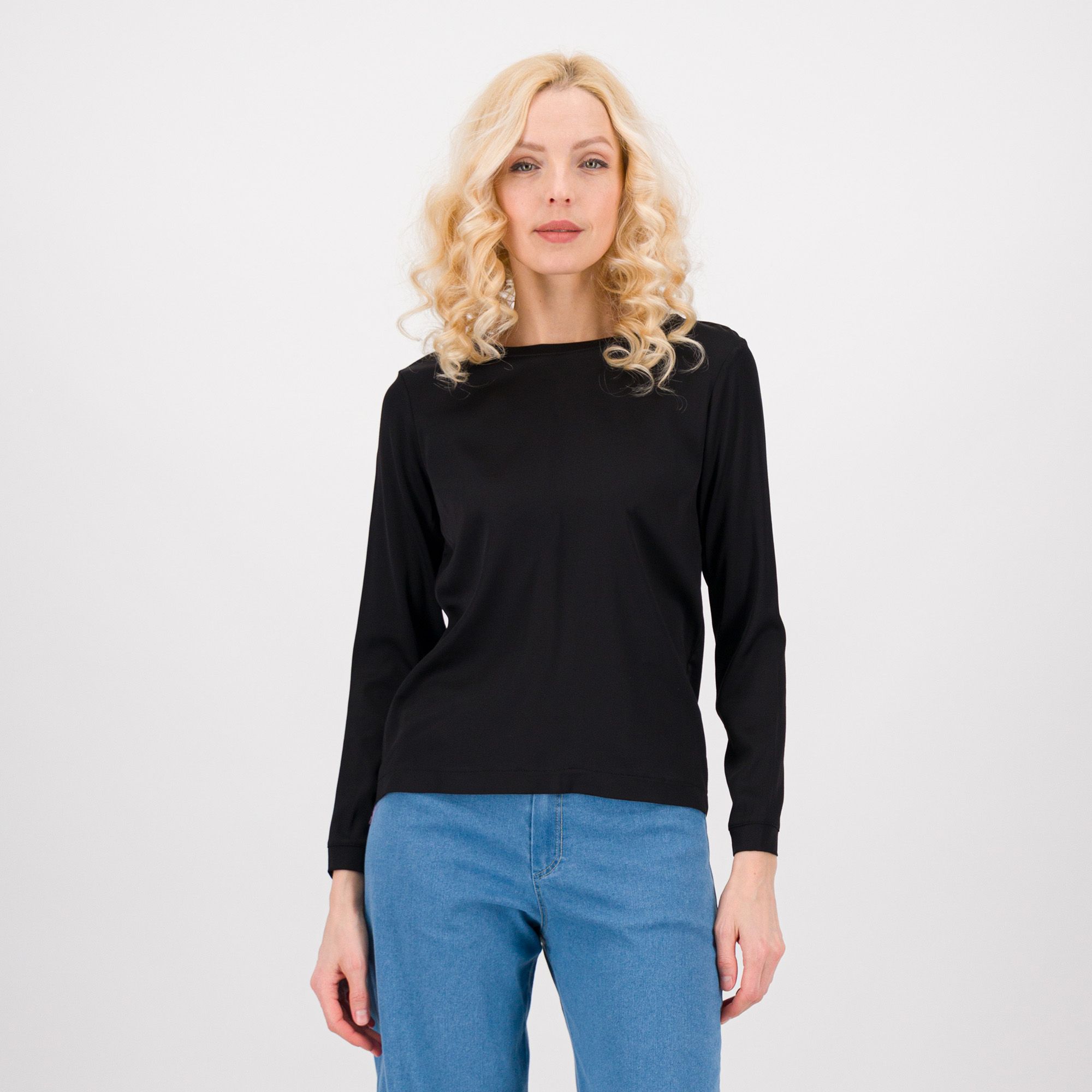 Image of SottoMarino Blusa in raso di viscosa stretch a maniche lunghe061