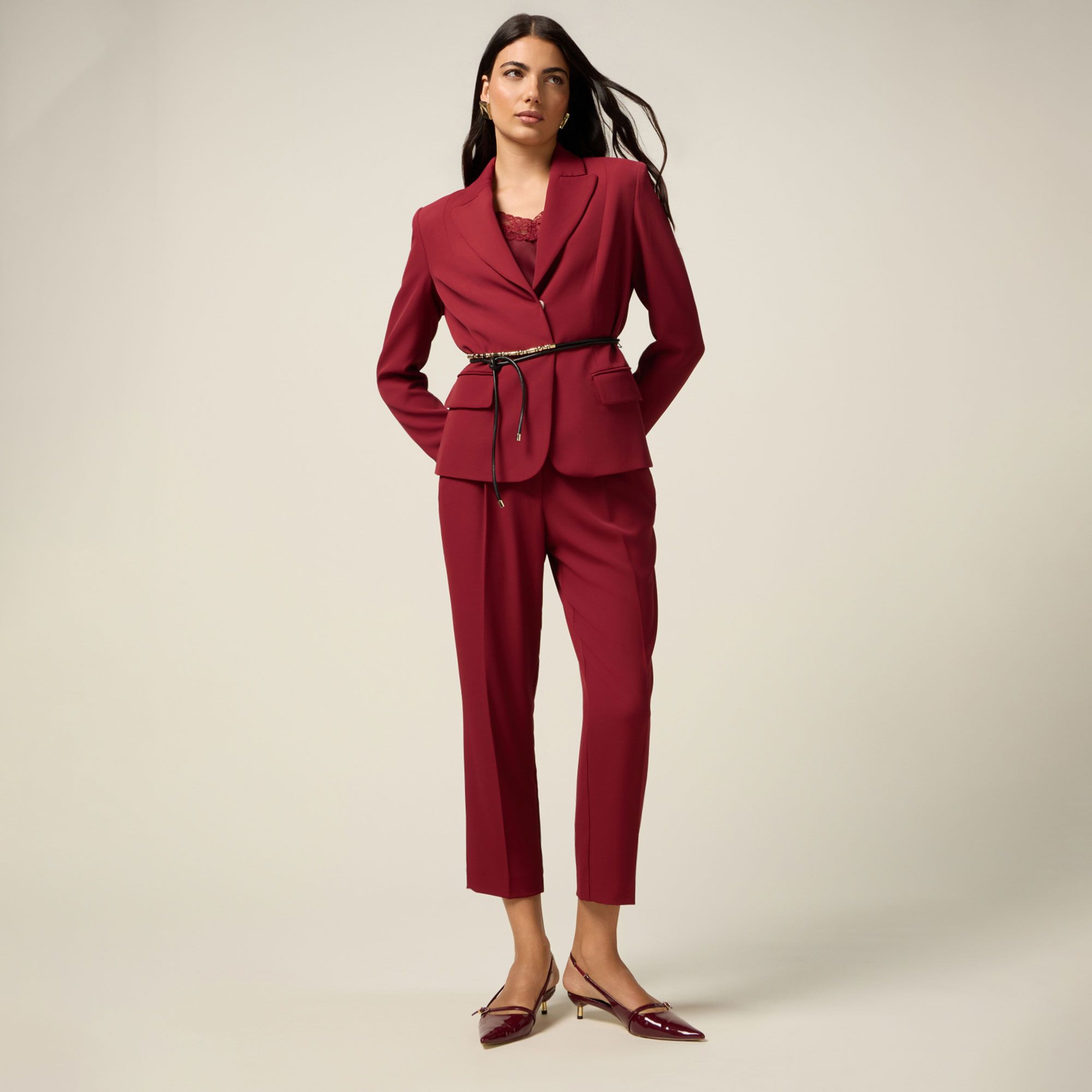 Oltre Pantaloni A Sigaretta Con Piega