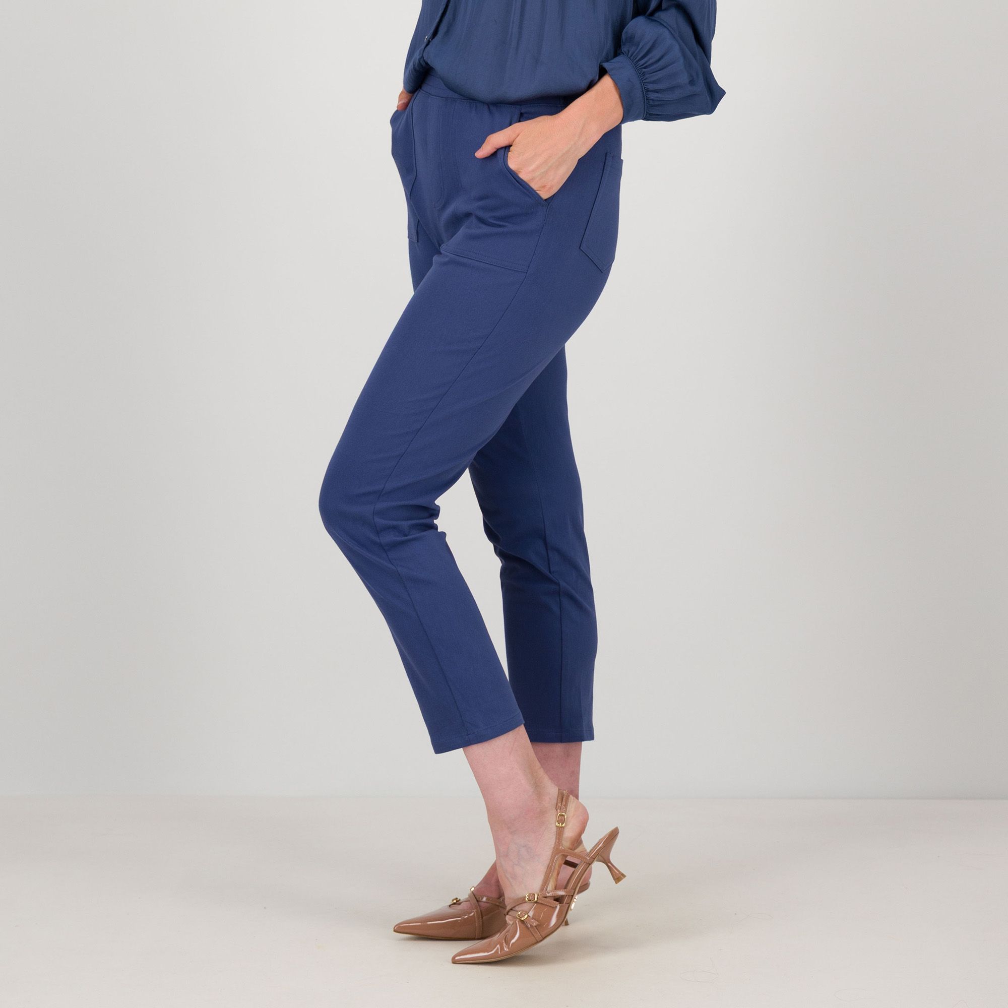 Denim & Co.
Pantaloni in misto
cotone
con elastico