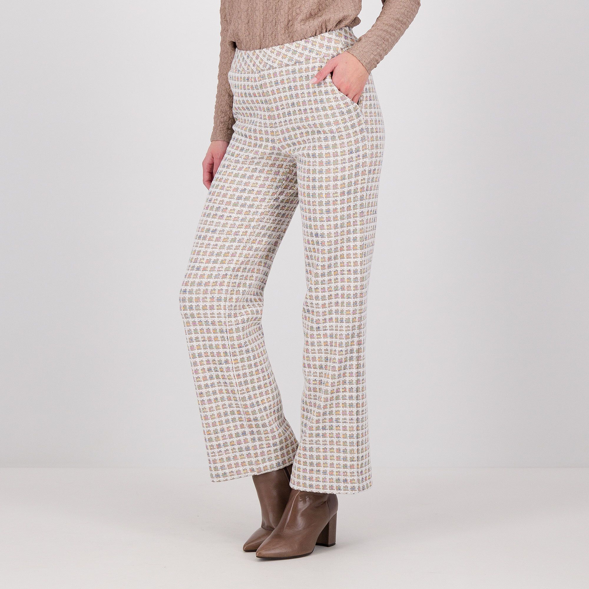 Image of Isaac Mizrahi Live Pantaloni ampi in ciniglia lavorata a tweed061