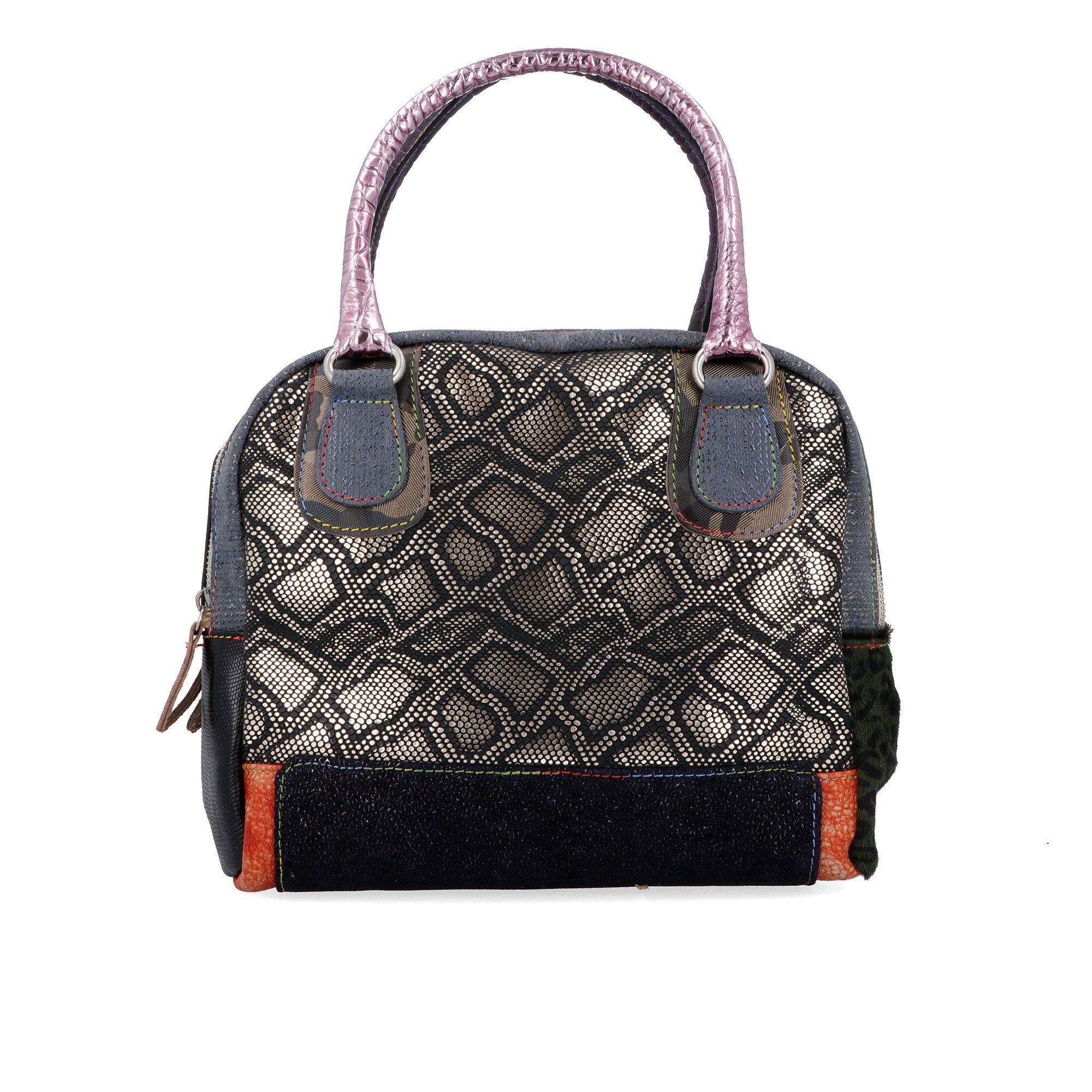 Image of Ebarrito Borsa a mano in pelle patchwork con tracolla061