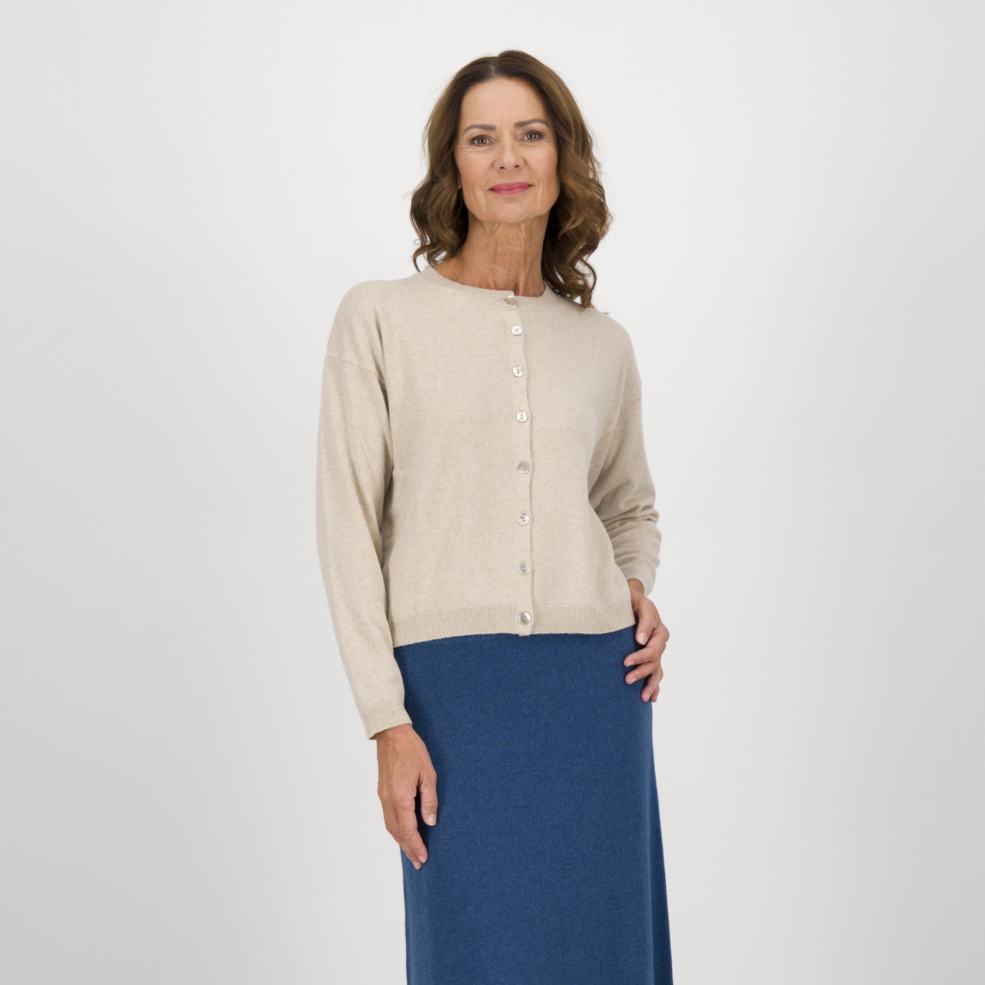 Hekla & Co.
Cardigan con lana,
cashmere e cotone