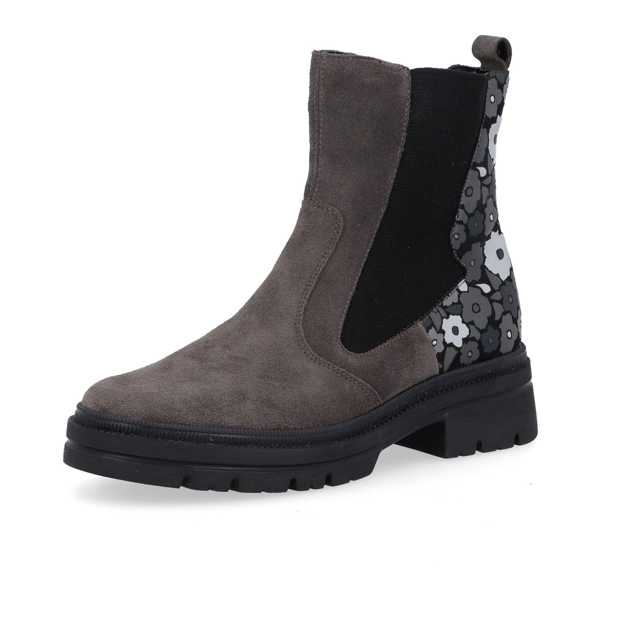 Vitaform
Stivali Chelsea in
pelle con inserto
floreale, tacco 4cm