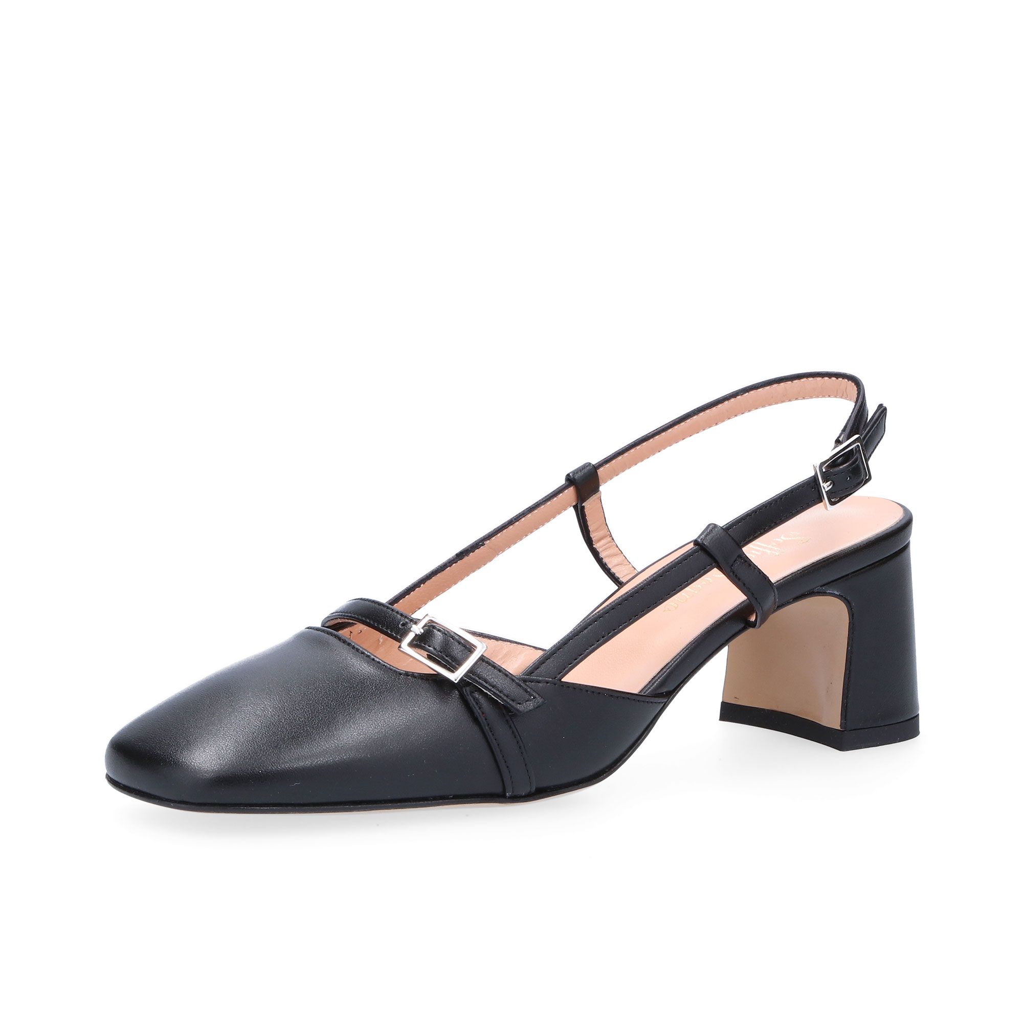 Image of Soffice Sogno Décolleté slingback in pelle con tacco 5,5cm061