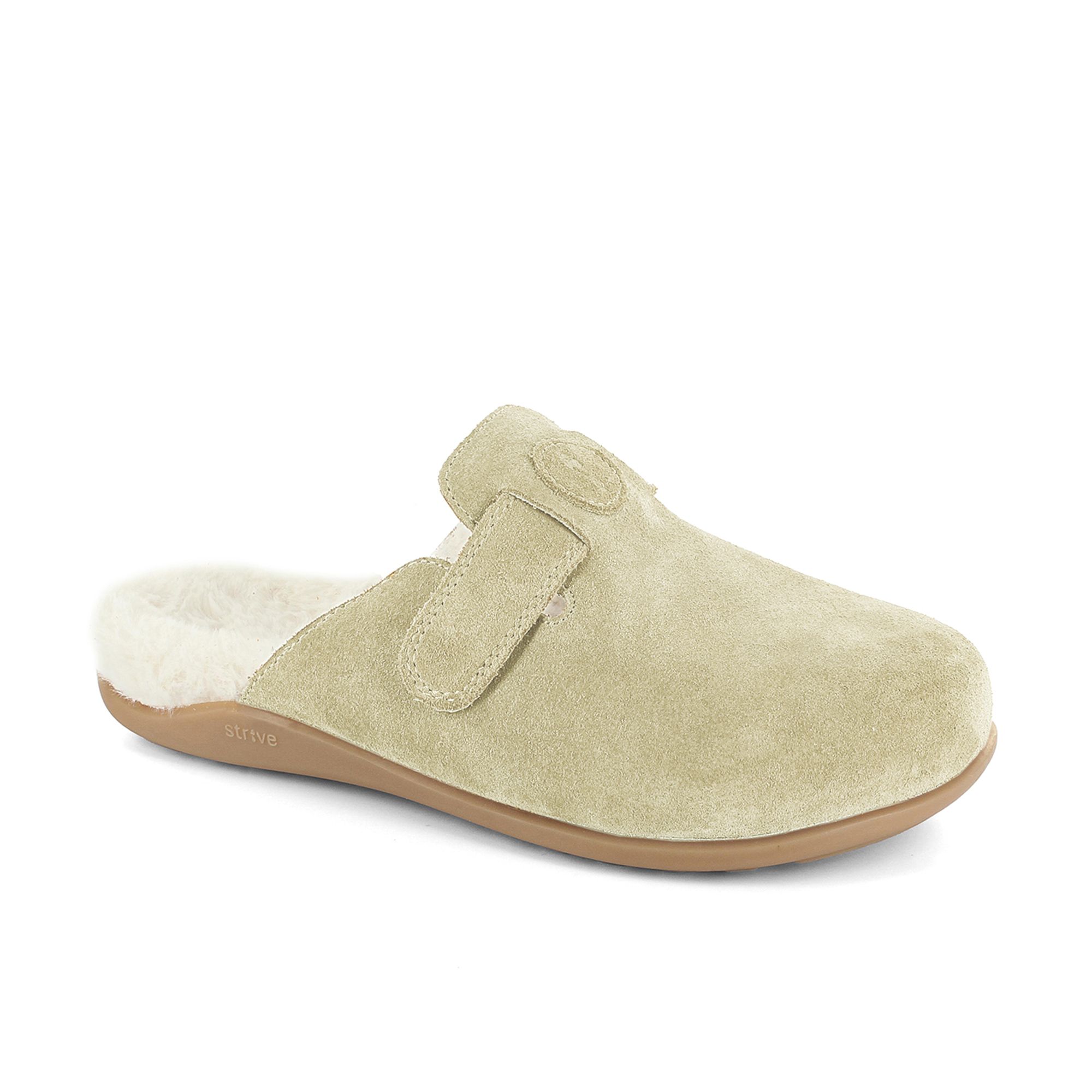 Strive Footwear
Ciabatte in pelle
scamosciata con
pelo sintetico