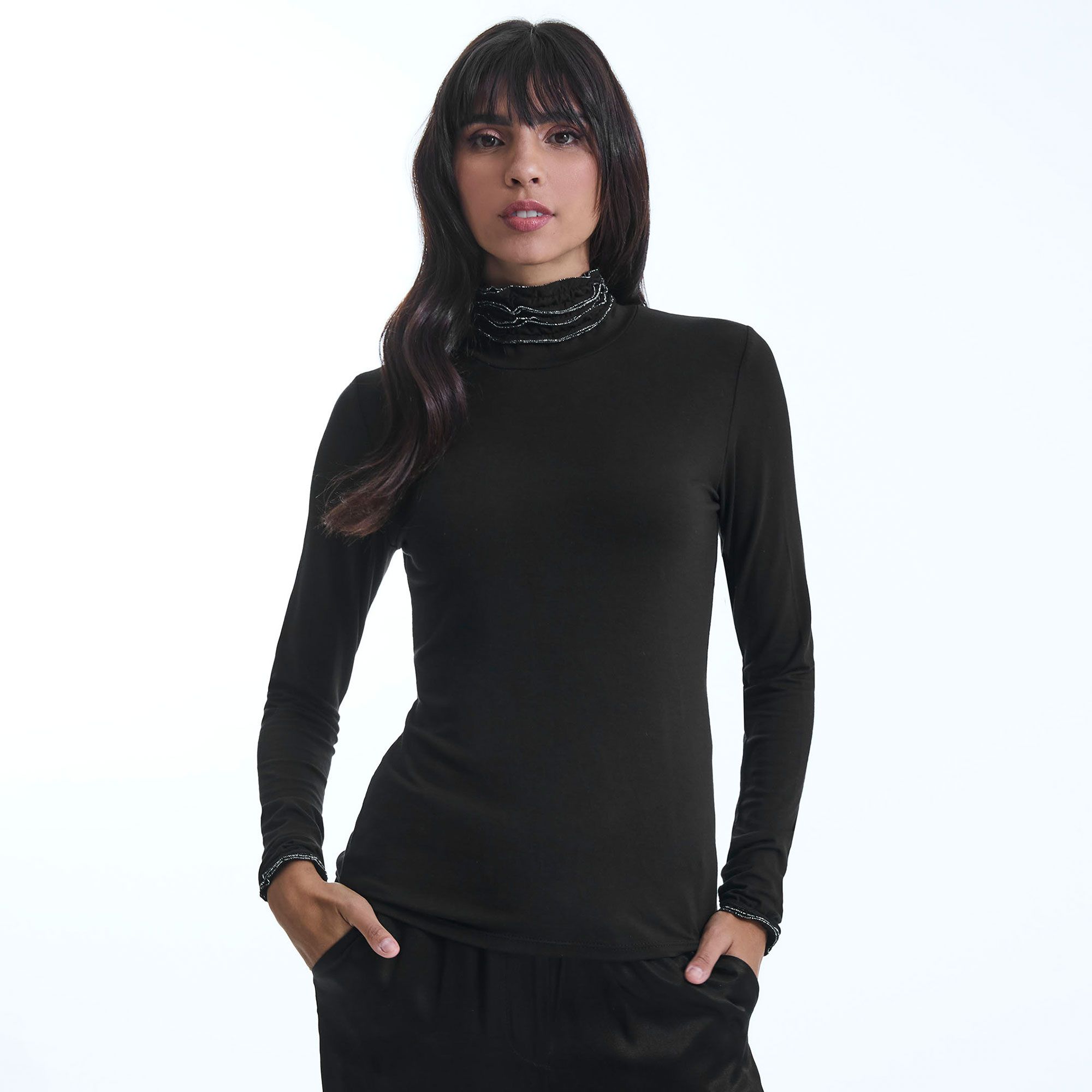 James Lakeland
Dolcevita con
collo con rouches