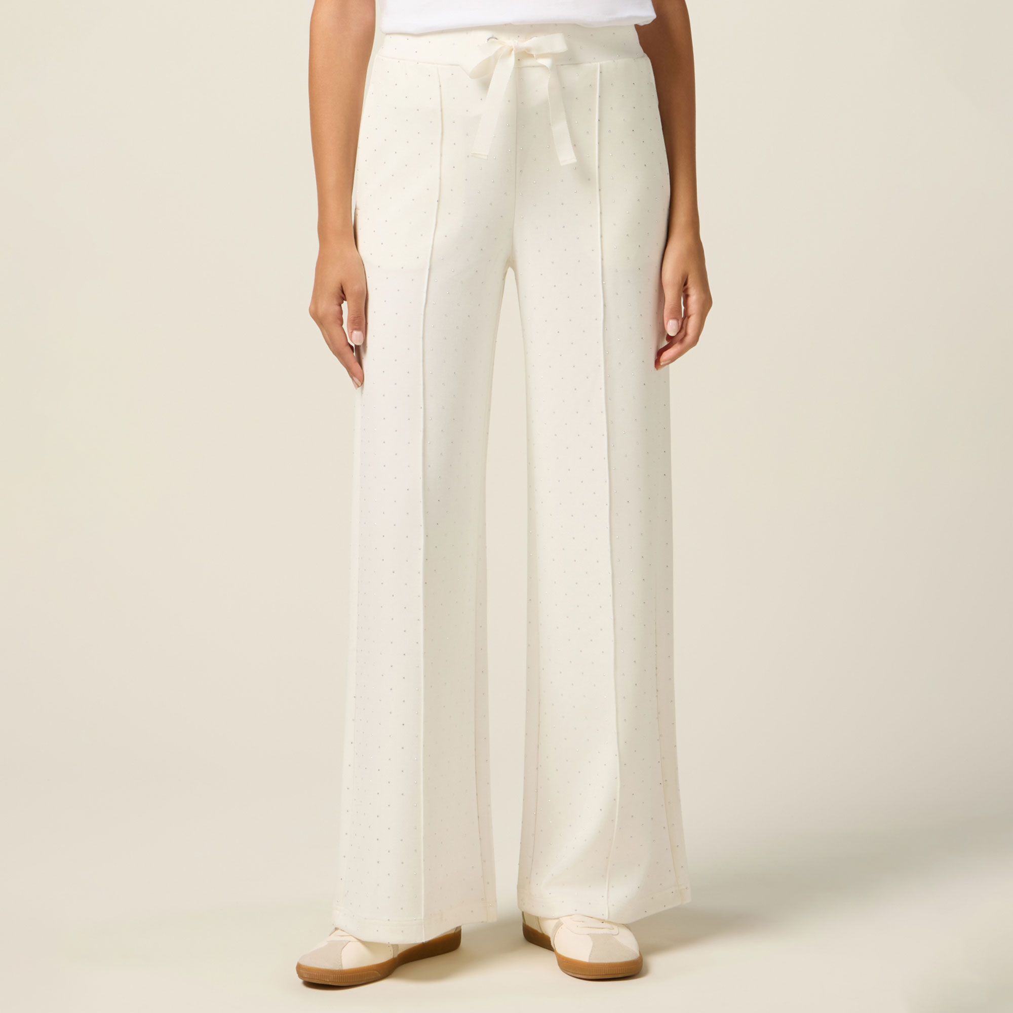 Oltre
Pantaloni in felpa
con strass
e coulisse