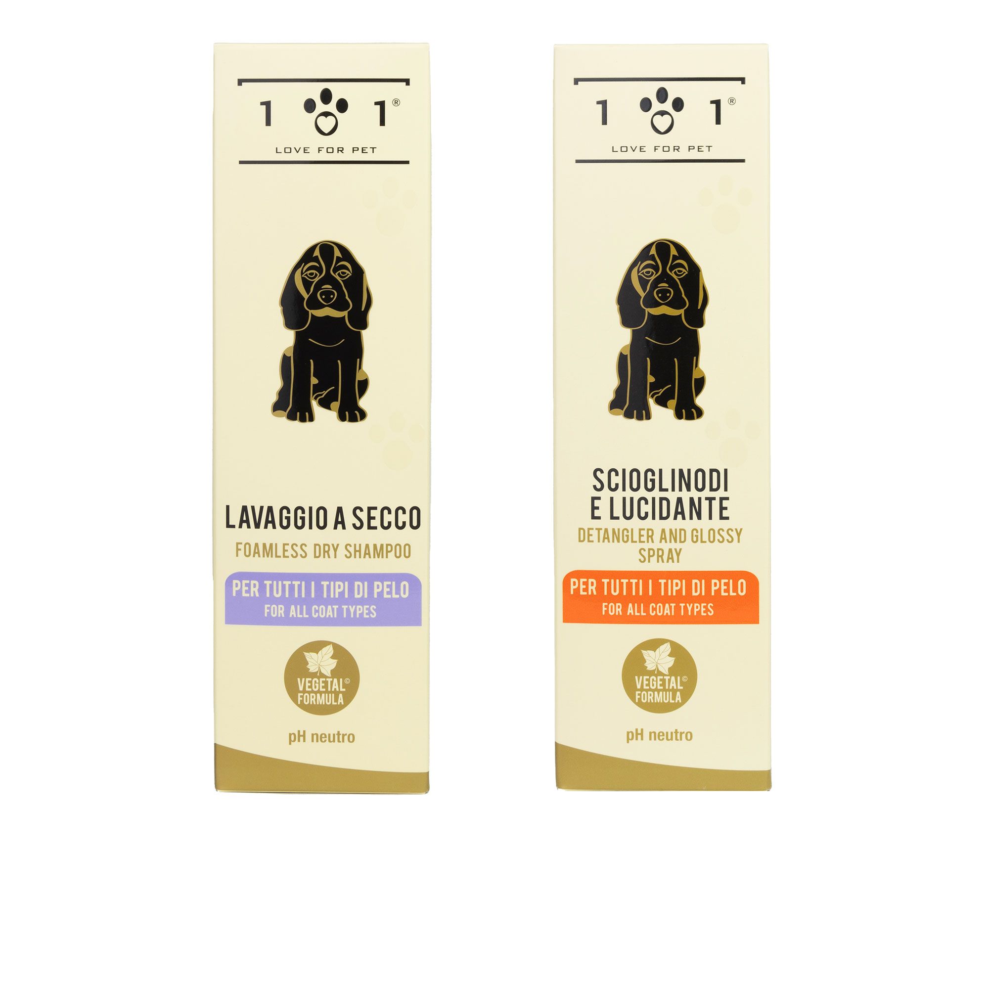 Linea 101
Kit pelo cane:
lavaggio a secco
e scioglinodi