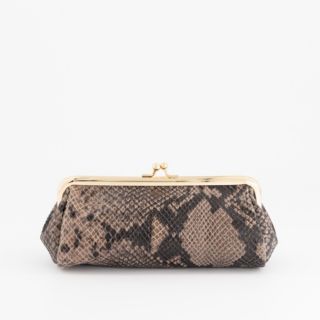 Le Corone Bags
Pito Make Up 
Pochette in pelle
stampa pitone