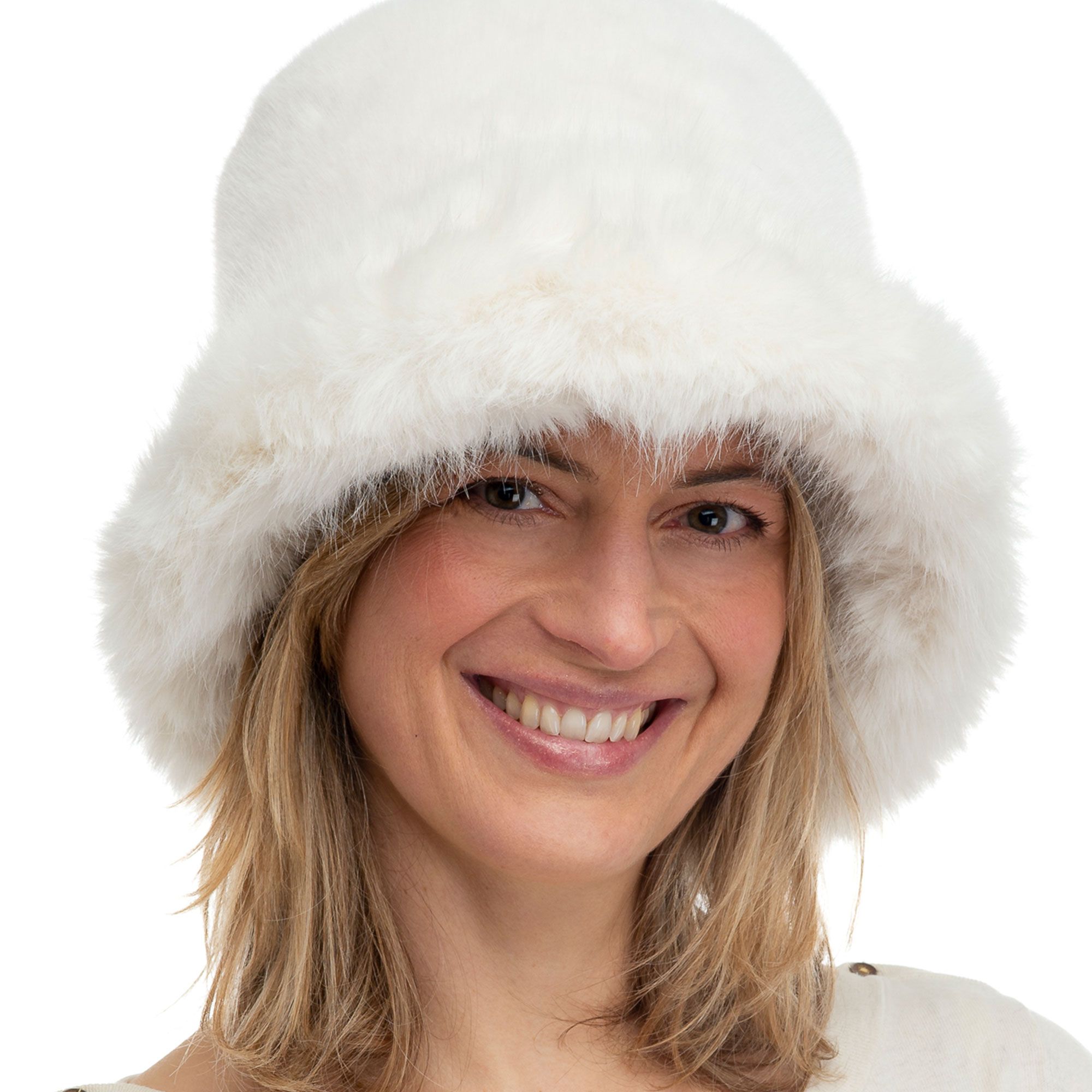 QVC Franchetti Bond Cappello a tesa larga in tessuto peluche - regolabile