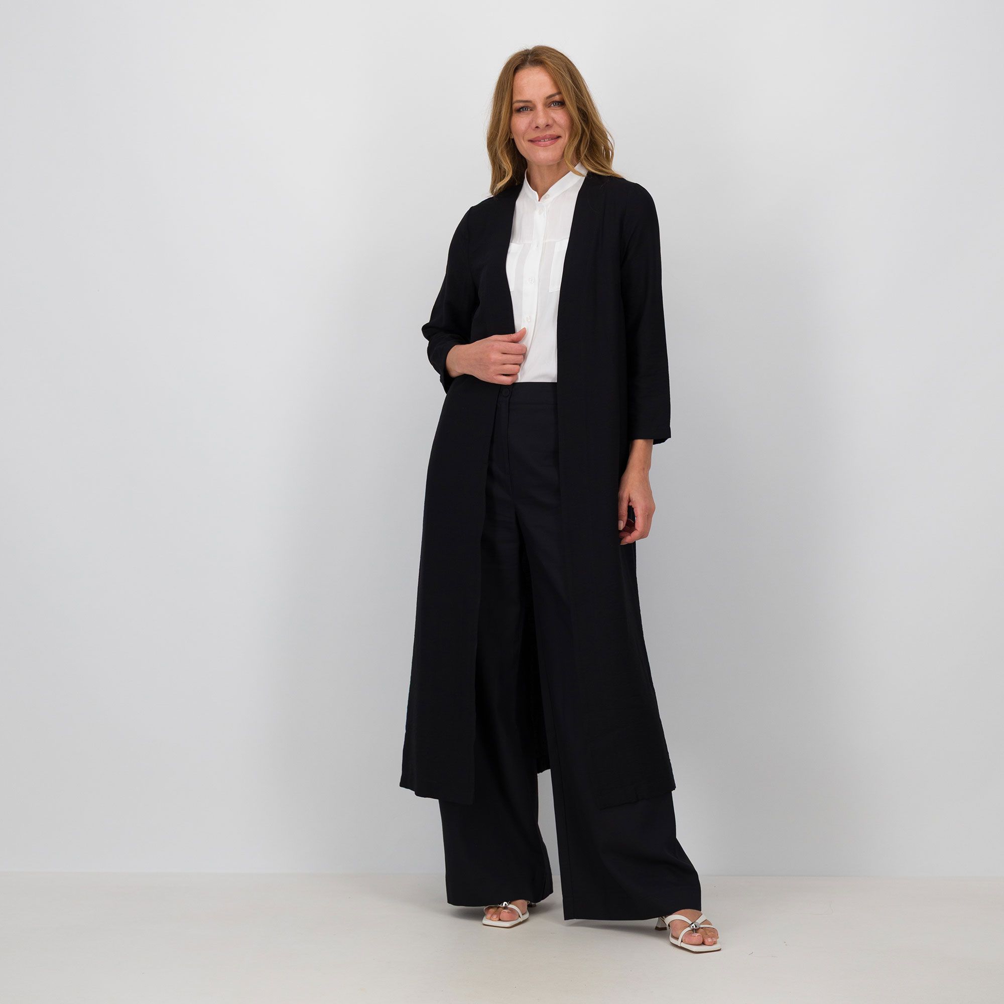 Caterina Lancini Cardigan lungo in misto viscosa