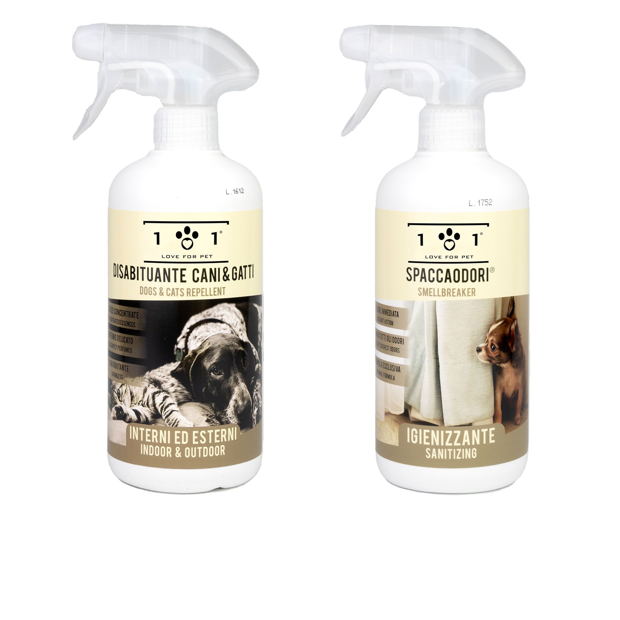 Linea 101
Dissuasore Cani&Gatti
(500 ml) e
Spaccaodori (500 ml)