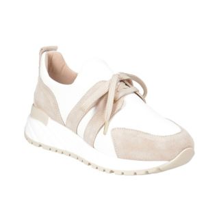 Le Serpentini
Sneakers in tessuto
con inserti
in pelle scamosciata