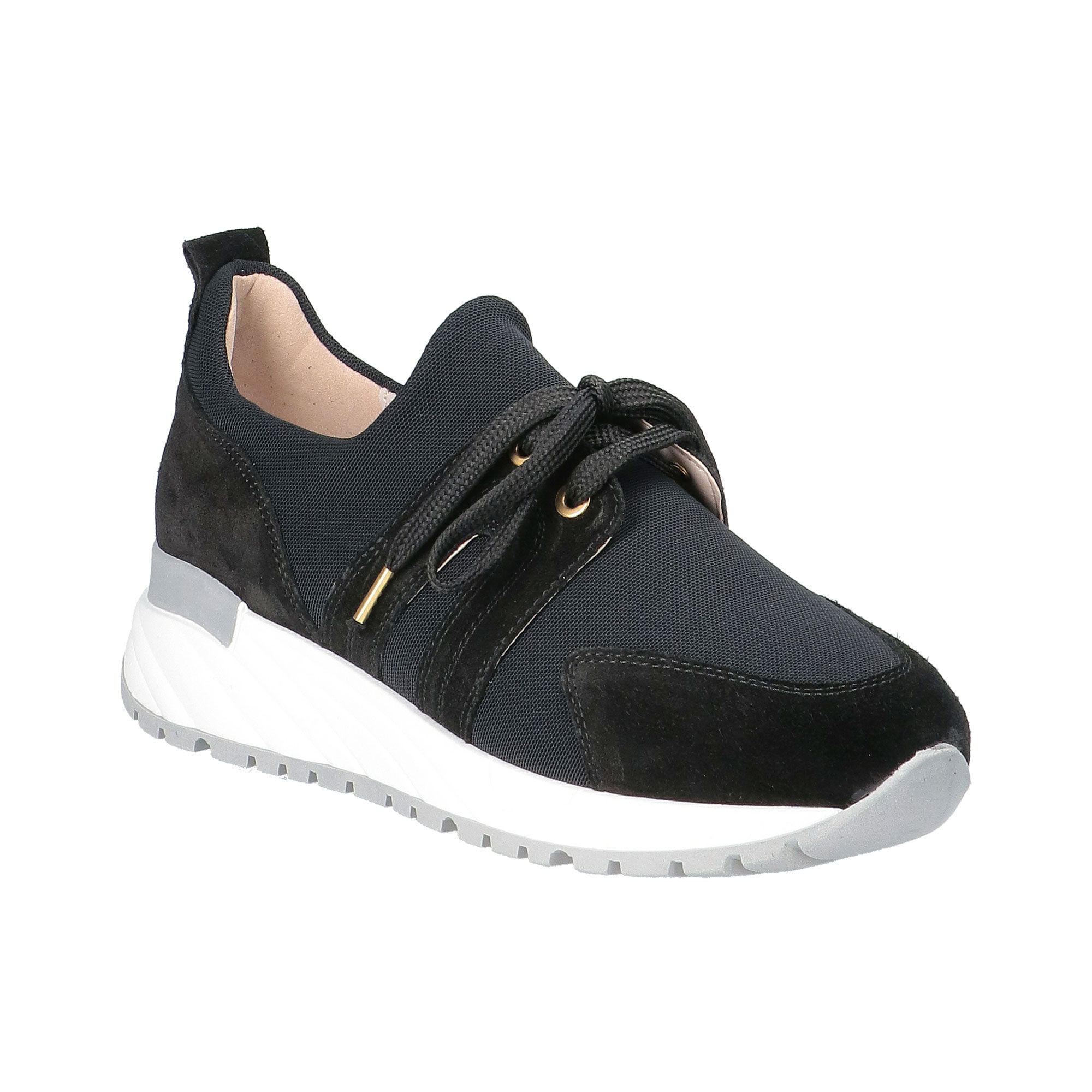 Image of Le Serpentini Sneakers in tessuto con inserti in pelle scamosciata061