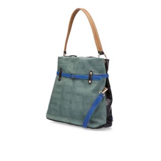 Ebarrito
Borsa shopper in
pelle patchwork
con tracolla