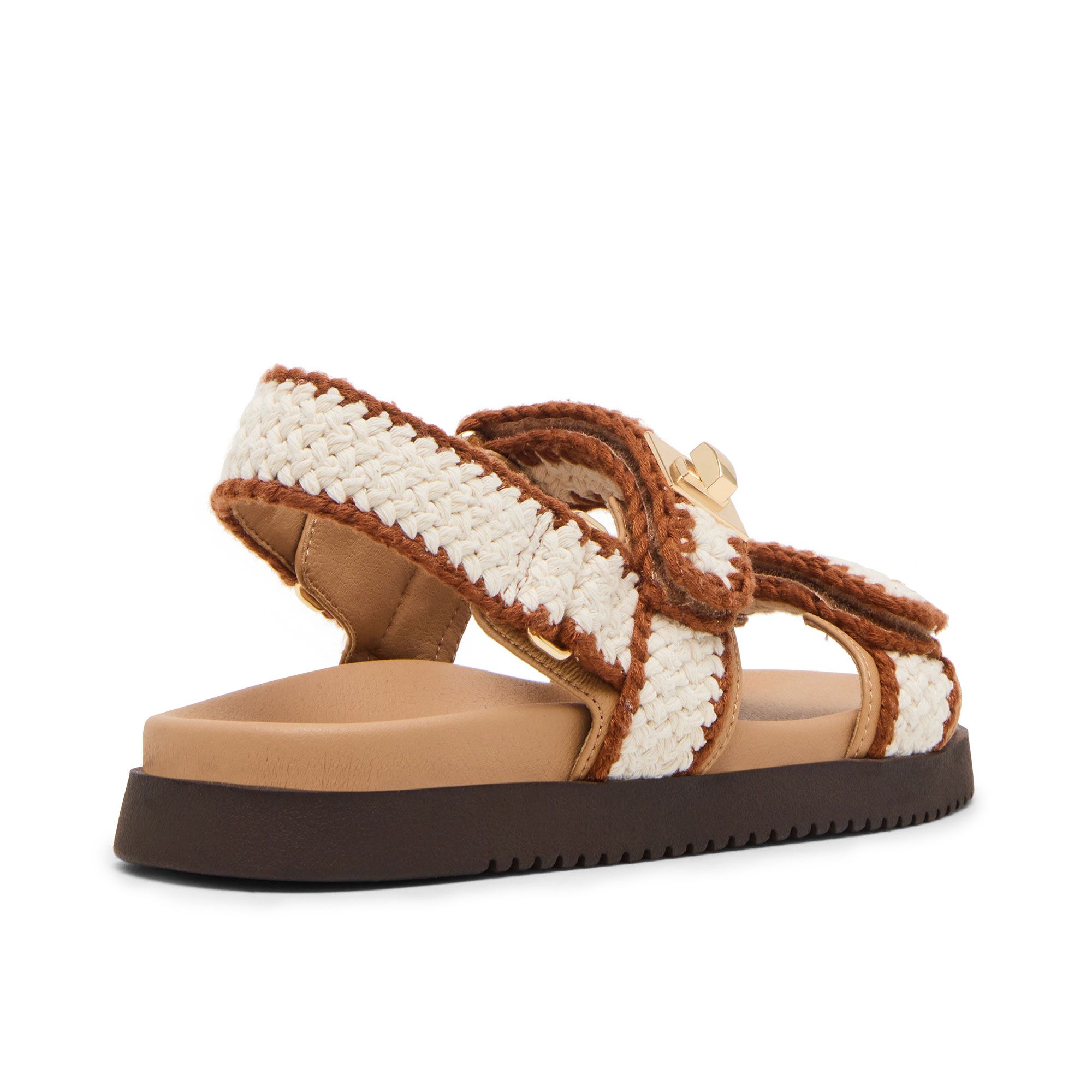 Steve Madden Sandali in pelle con due fascette e suola 3 cm