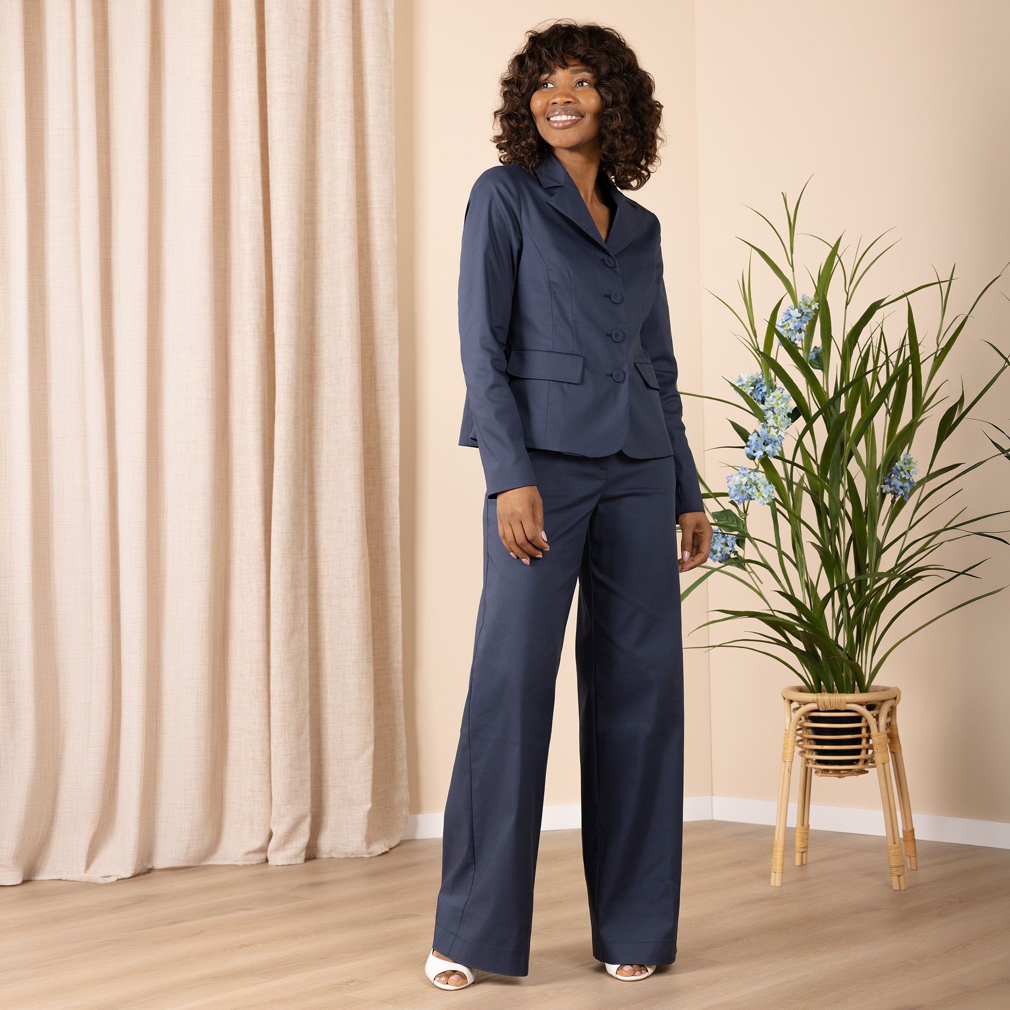 Caterina Lancini
Giacca in misto
cotone con collo
rever