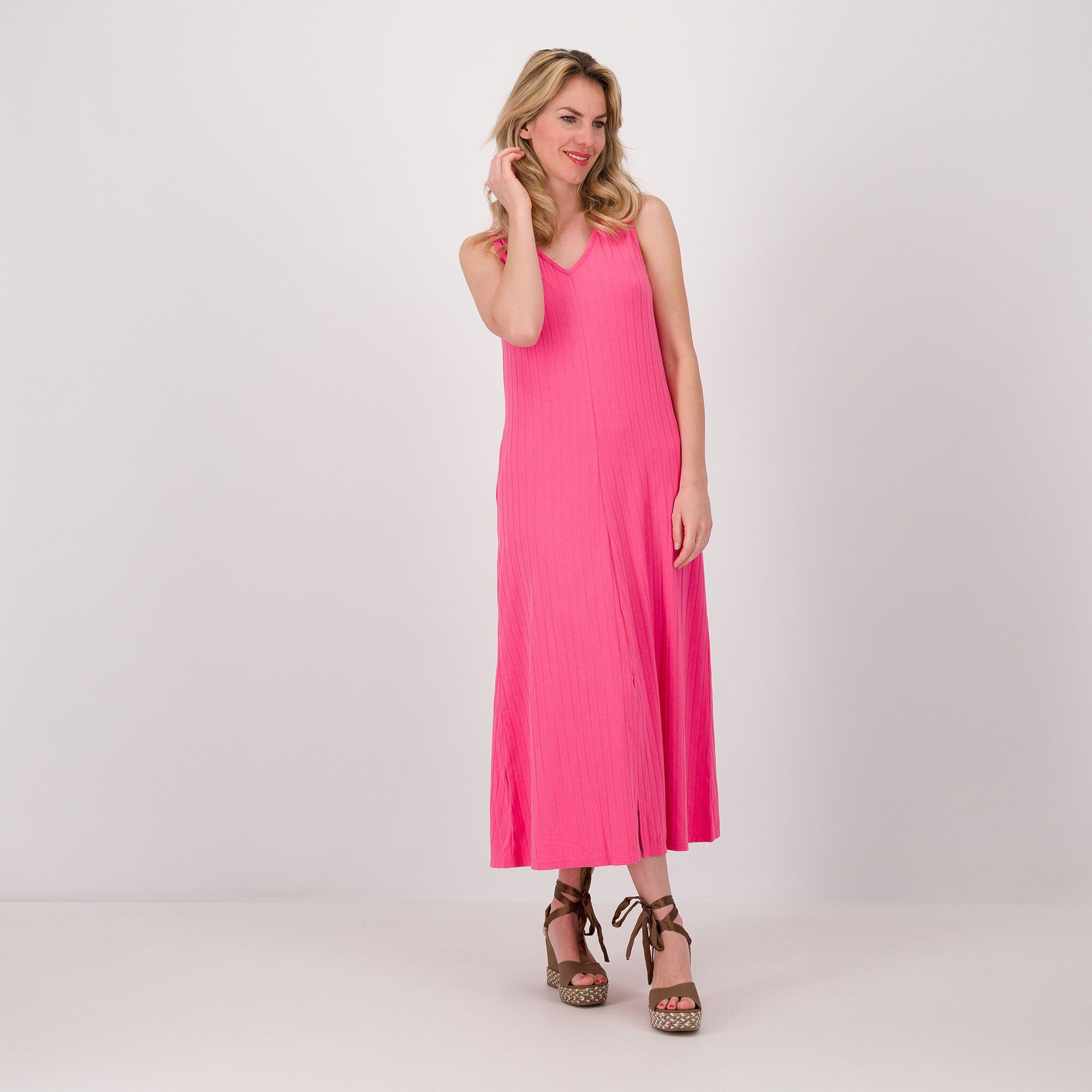 QVC Cuddl Duds Maxi abito smanicato in maglia a coste