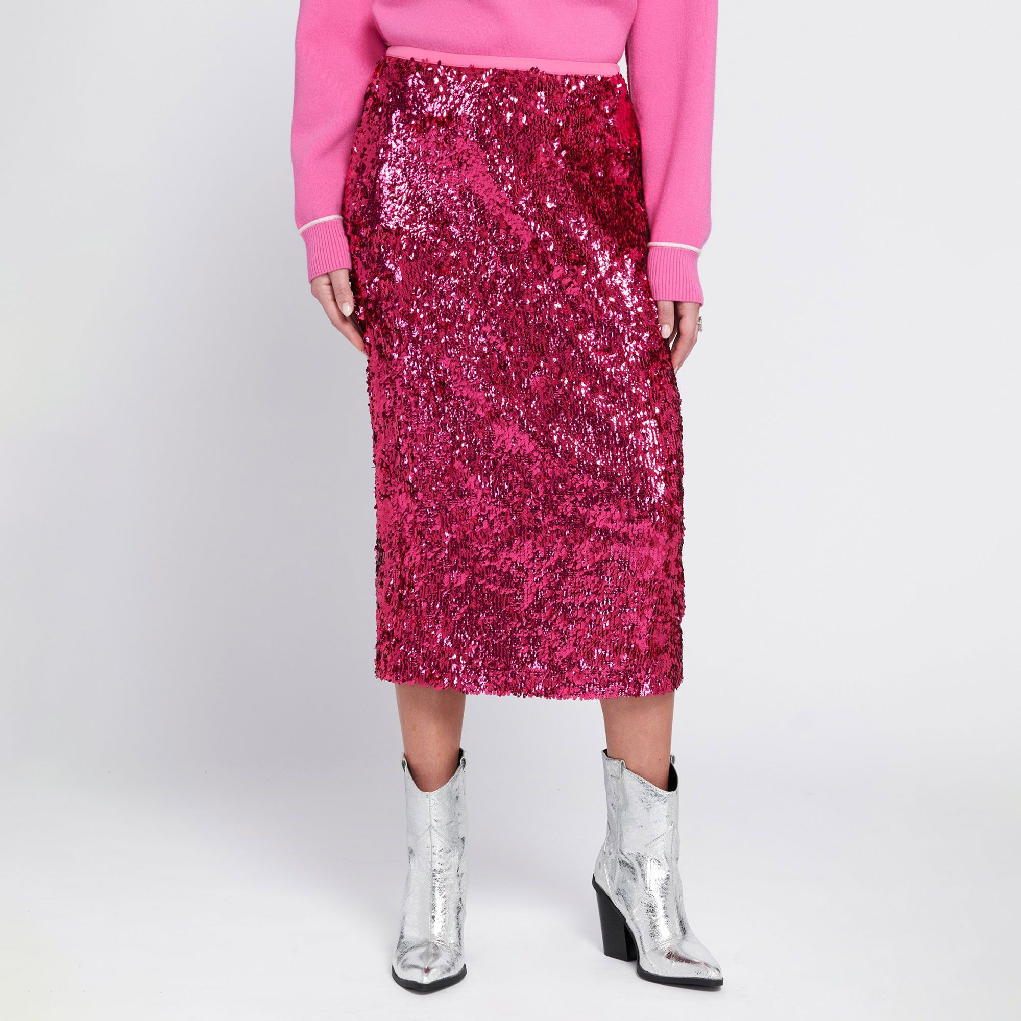 ELLE
Gonna midi a tubino
con paillettes