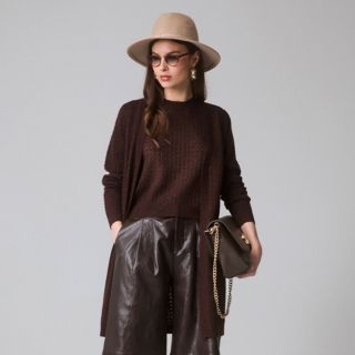 YES ZEE
Cardigan lungo
traforato con lana