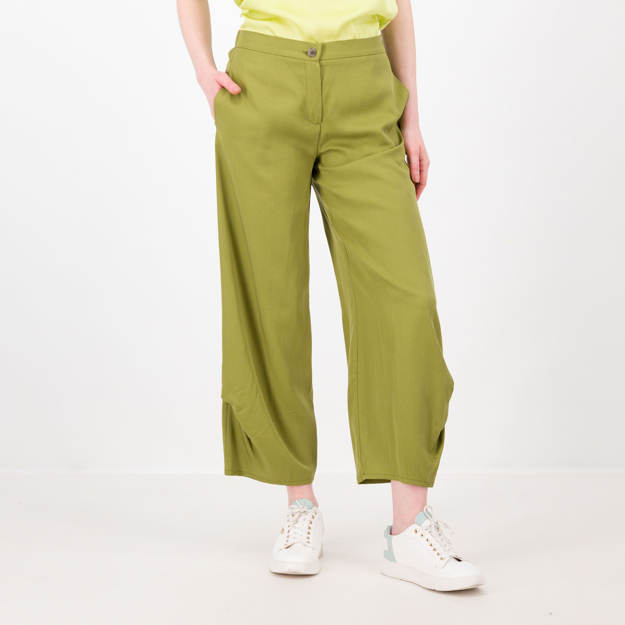 QVC W.I.T.A. Pantaloni a carota in tencel con drappeggio