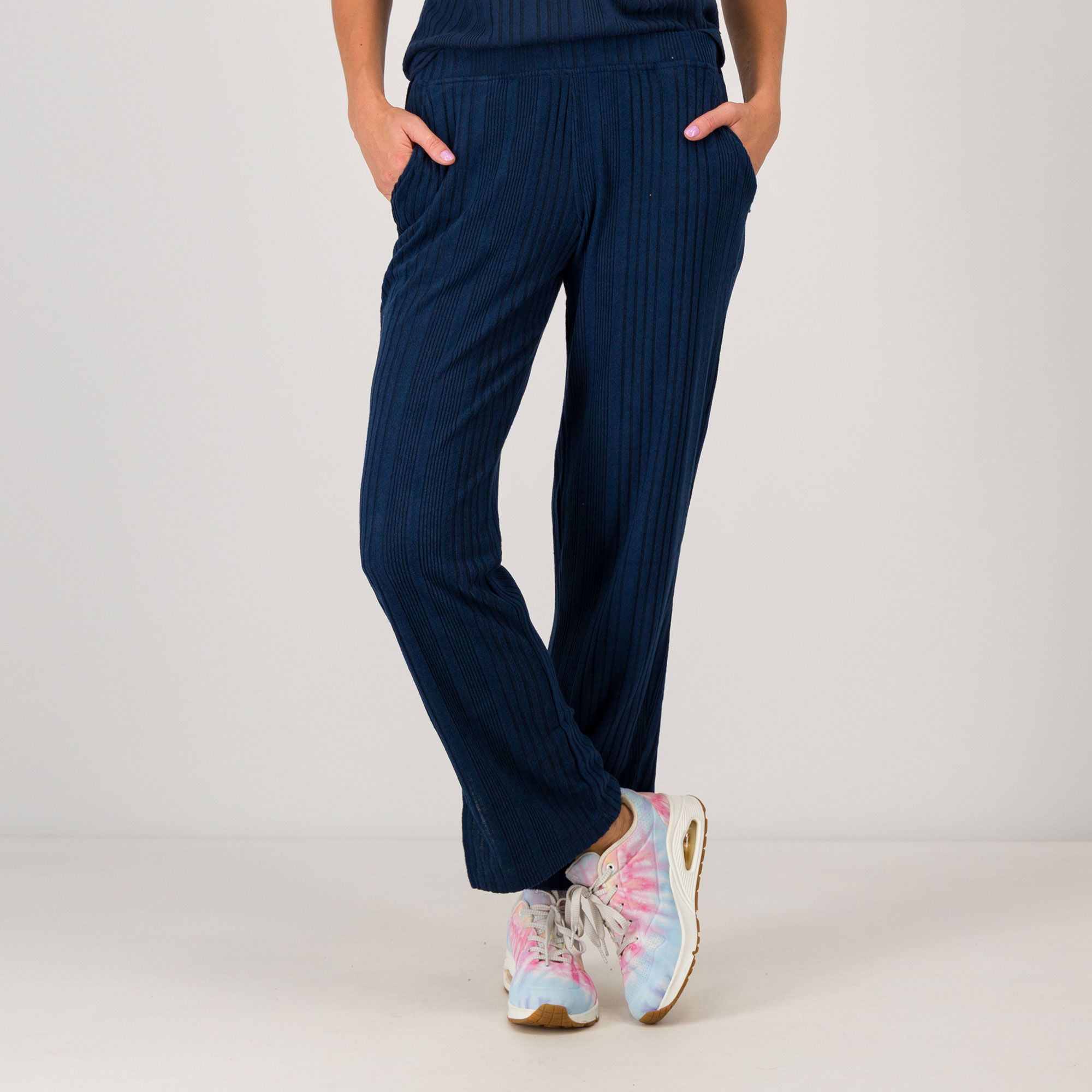 Cuddl Duds Pantaloni lunghi a coste con elastico