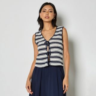 Apricot
Gilet a righe
con lacci