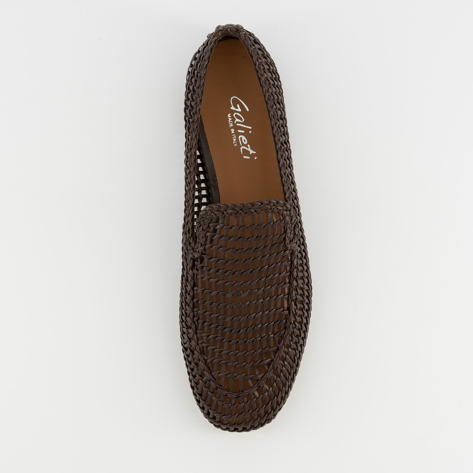 Galieti Mocassini in pelle intrecciata con tacco 1,8 cm