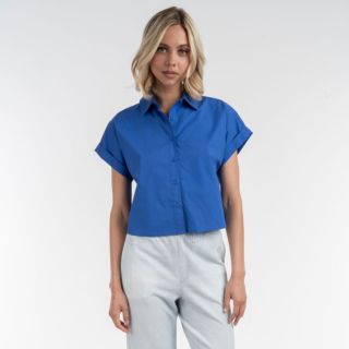 ELLE
Camicia in cotone
con maniche corte
scese