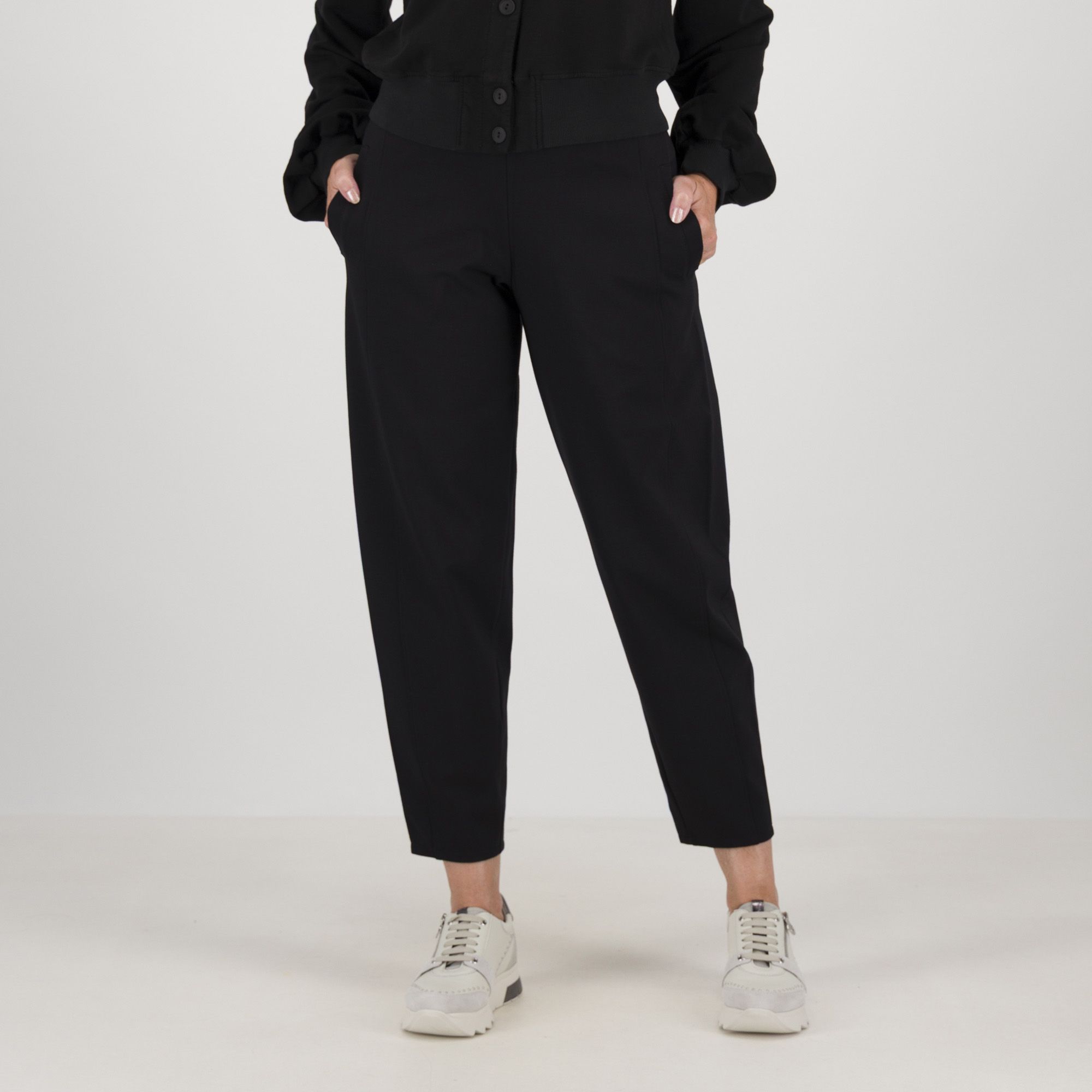 Colour Lab Pantaloni lunghi in punto Milano con tasche