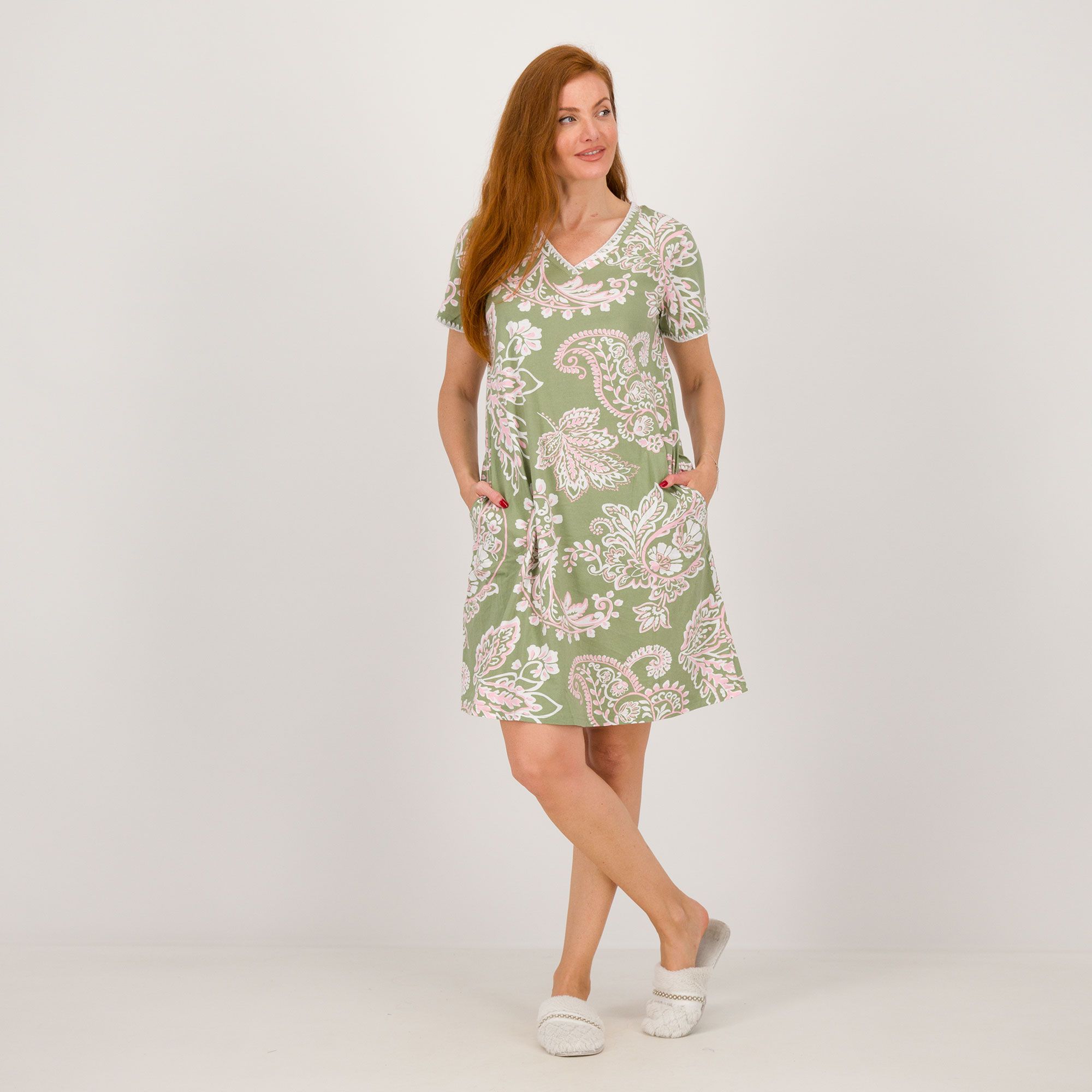 Carole Hochman
Camicia da notte
a manica corta
in cotone fantasia