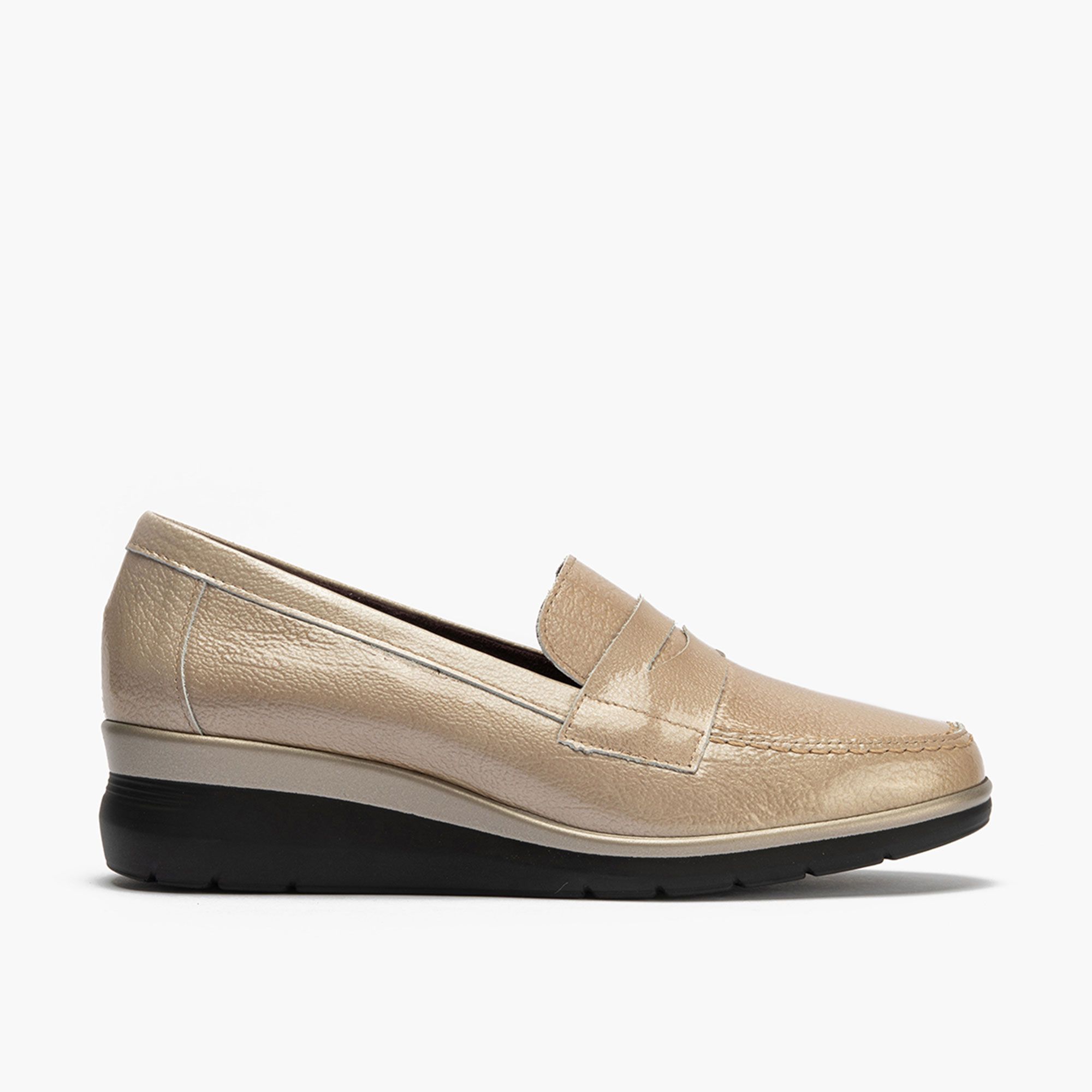 Pitillos Slip on in pelle con zeppa 4cm