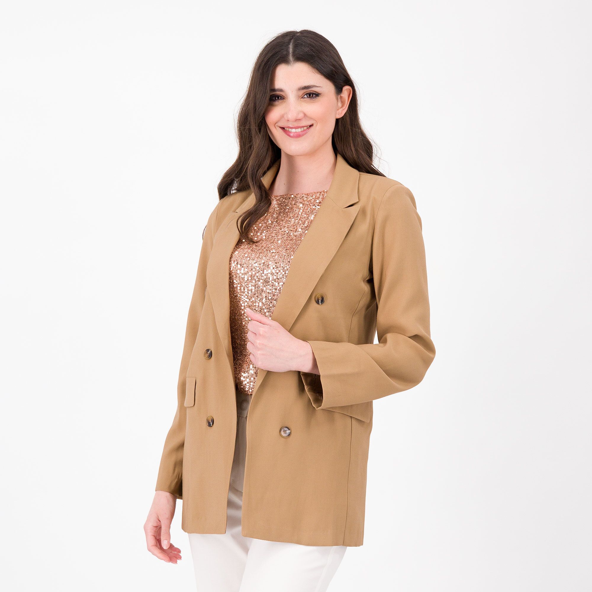 Image of Matilde Design Blazer in twill di viscosa Linea destrutturata Made in Italy061