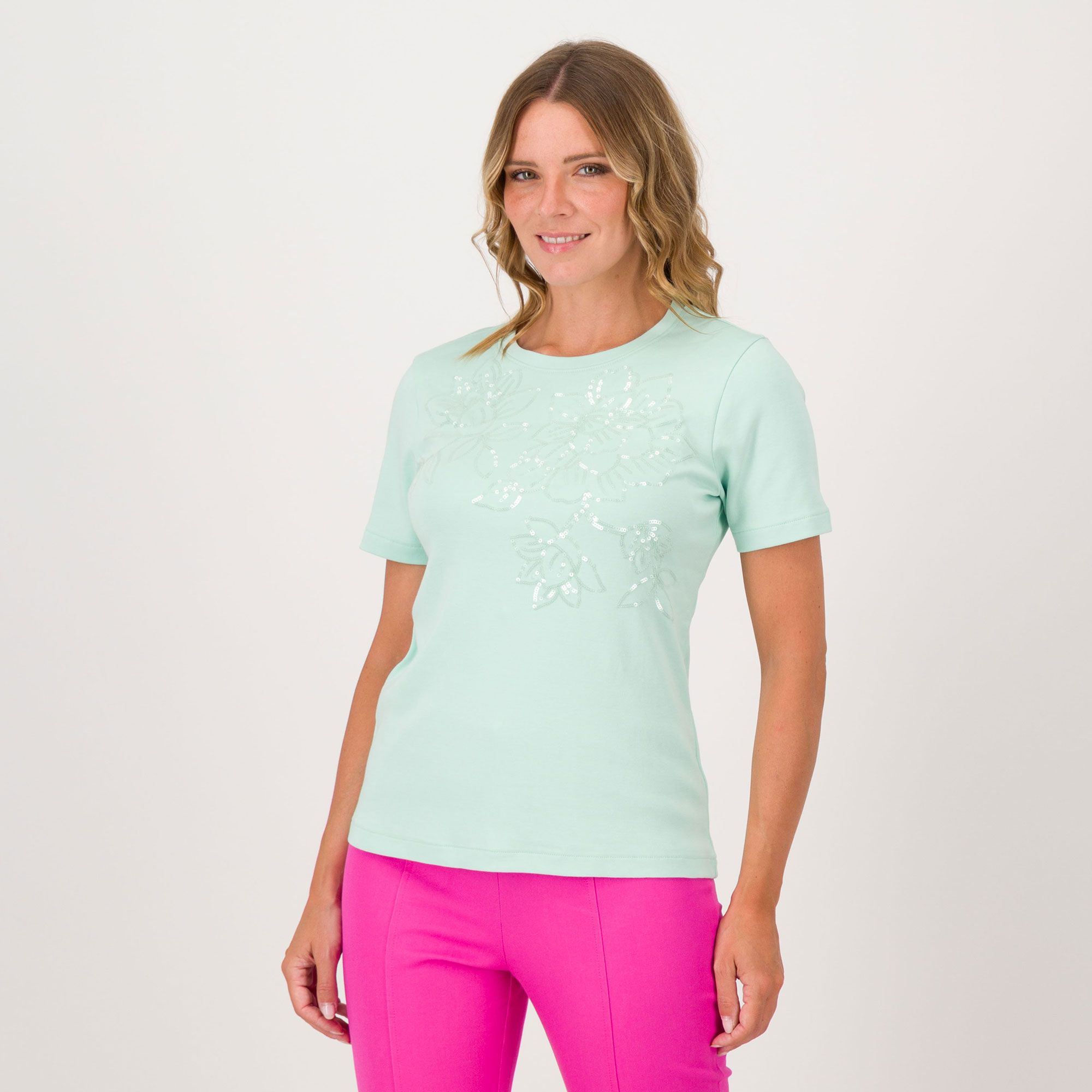 Isaac Mizrahi Live!
T-shirt con ricamo
a fiori in cotone