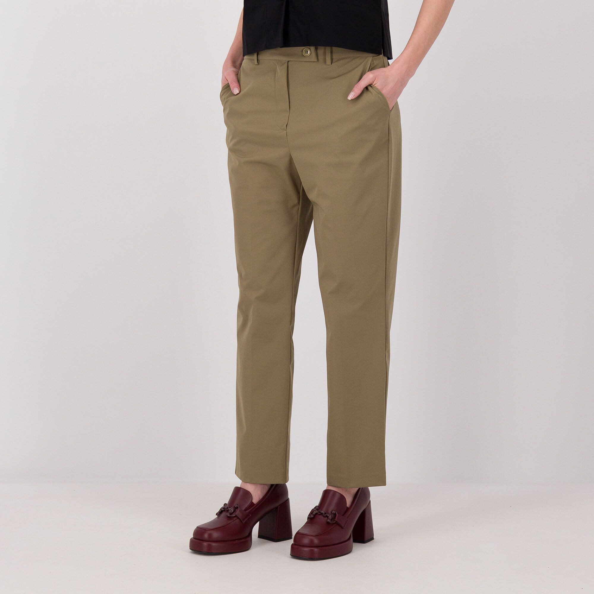 QVC Caterina Lancini Pantaloni in tessuto tecnico bi-stretch