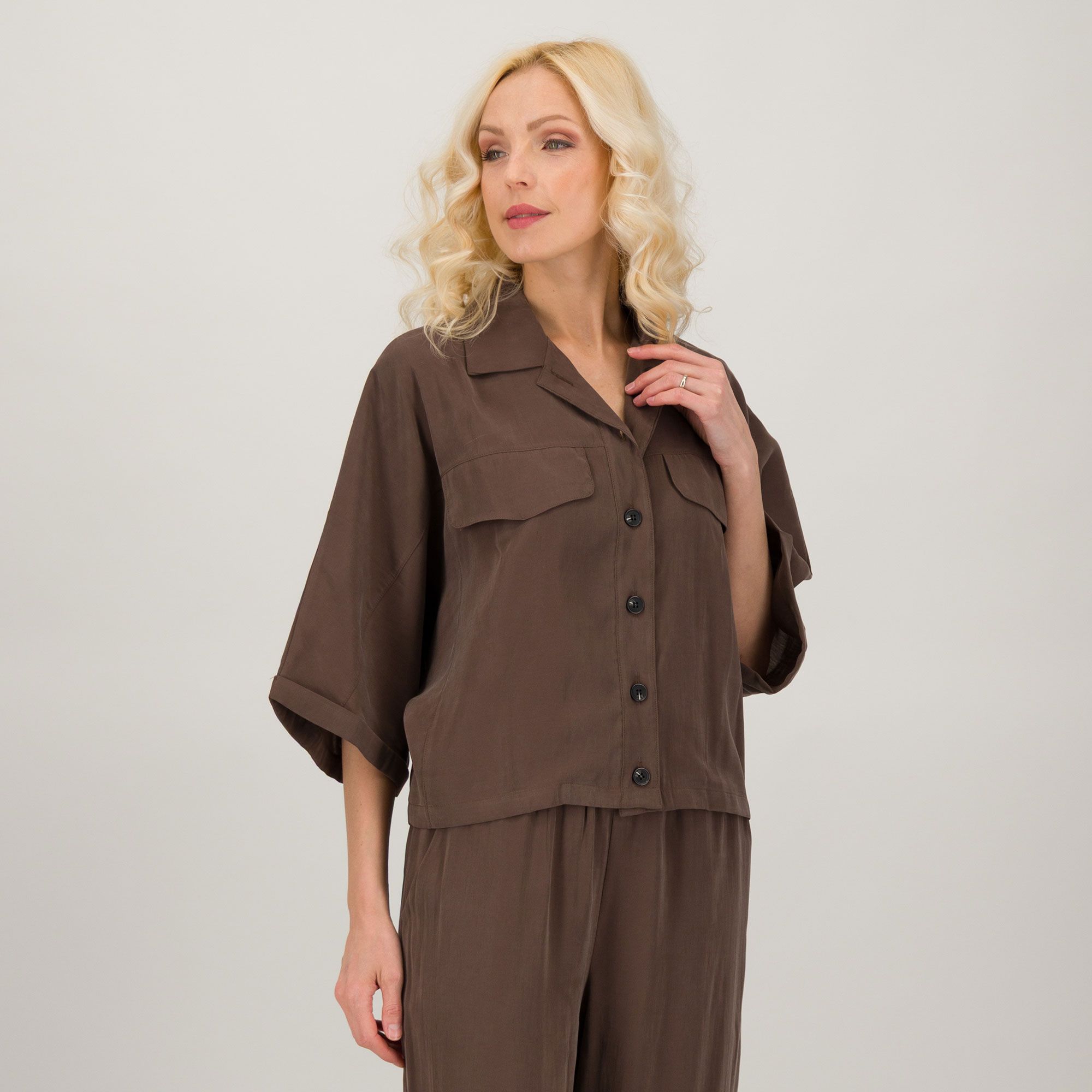 Lucrezia Sciortino Giacca/camicia con motivo tasche