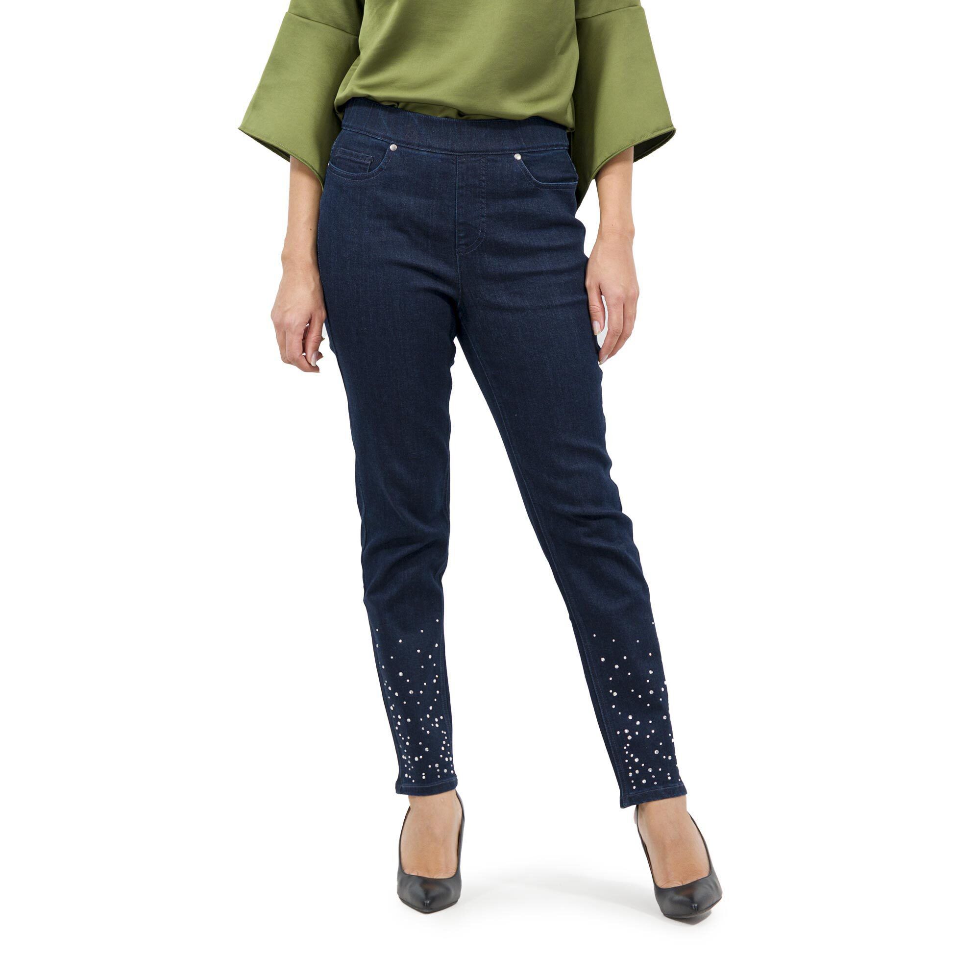 Isaac Mizrahi Live
Jeans 5 tasche
Applicazione di
strass sul fondo
Linea dritta