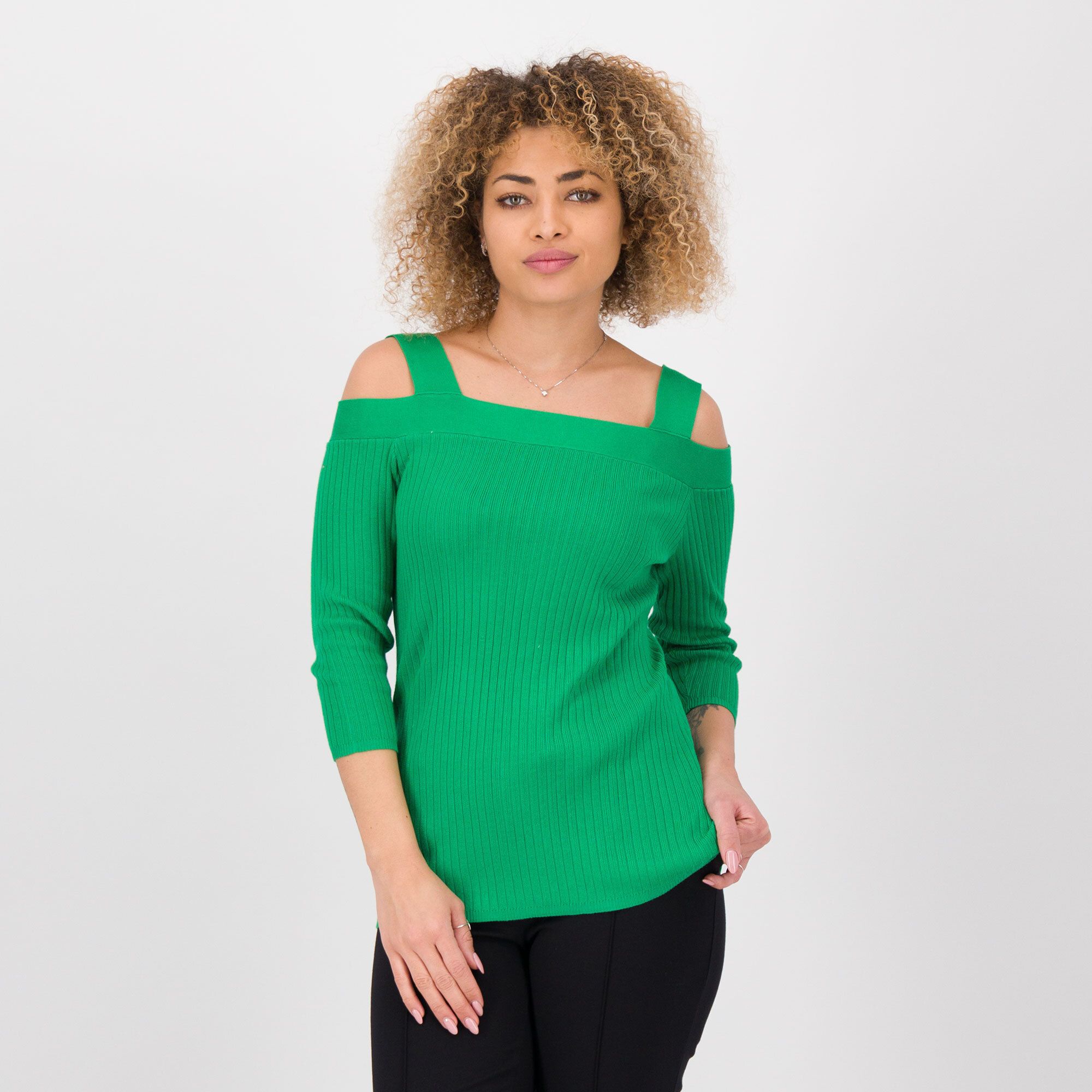 Image of Nina Leonard Maglia a coste con apertura sulle spalle061