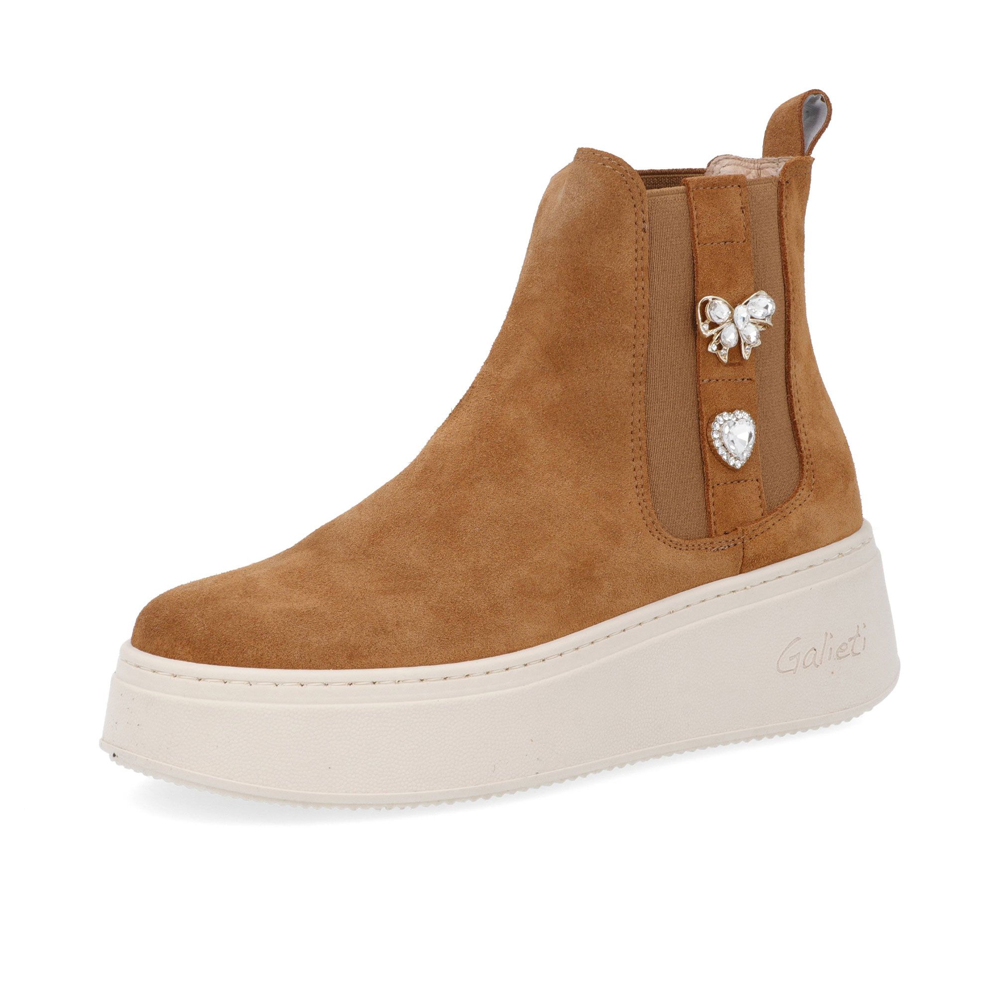 Galieti
Beatles in pelle
decorata con charm,
suola 5 cm