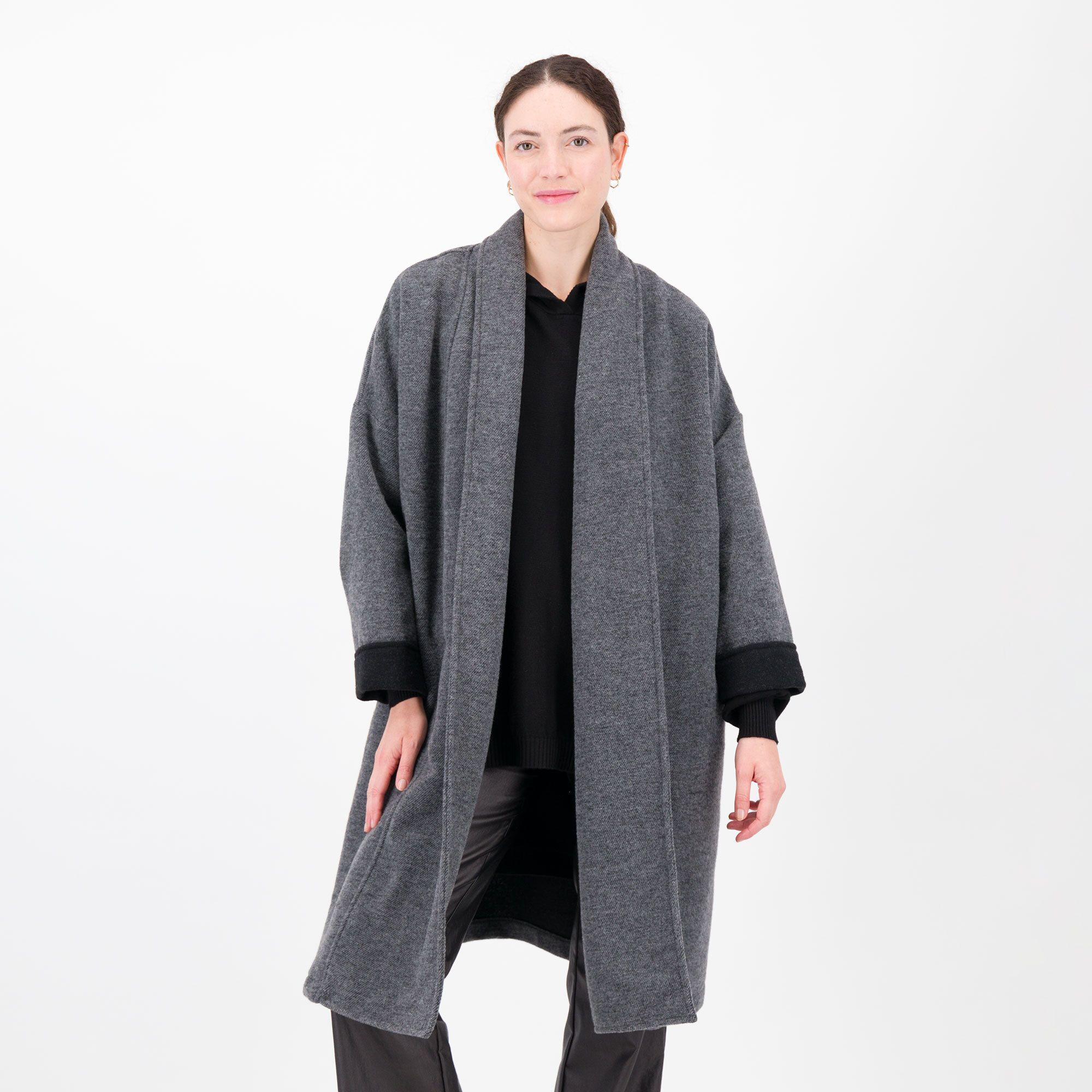 QVC LUCREZIA SCIORTINO Cappotto kimono in panno