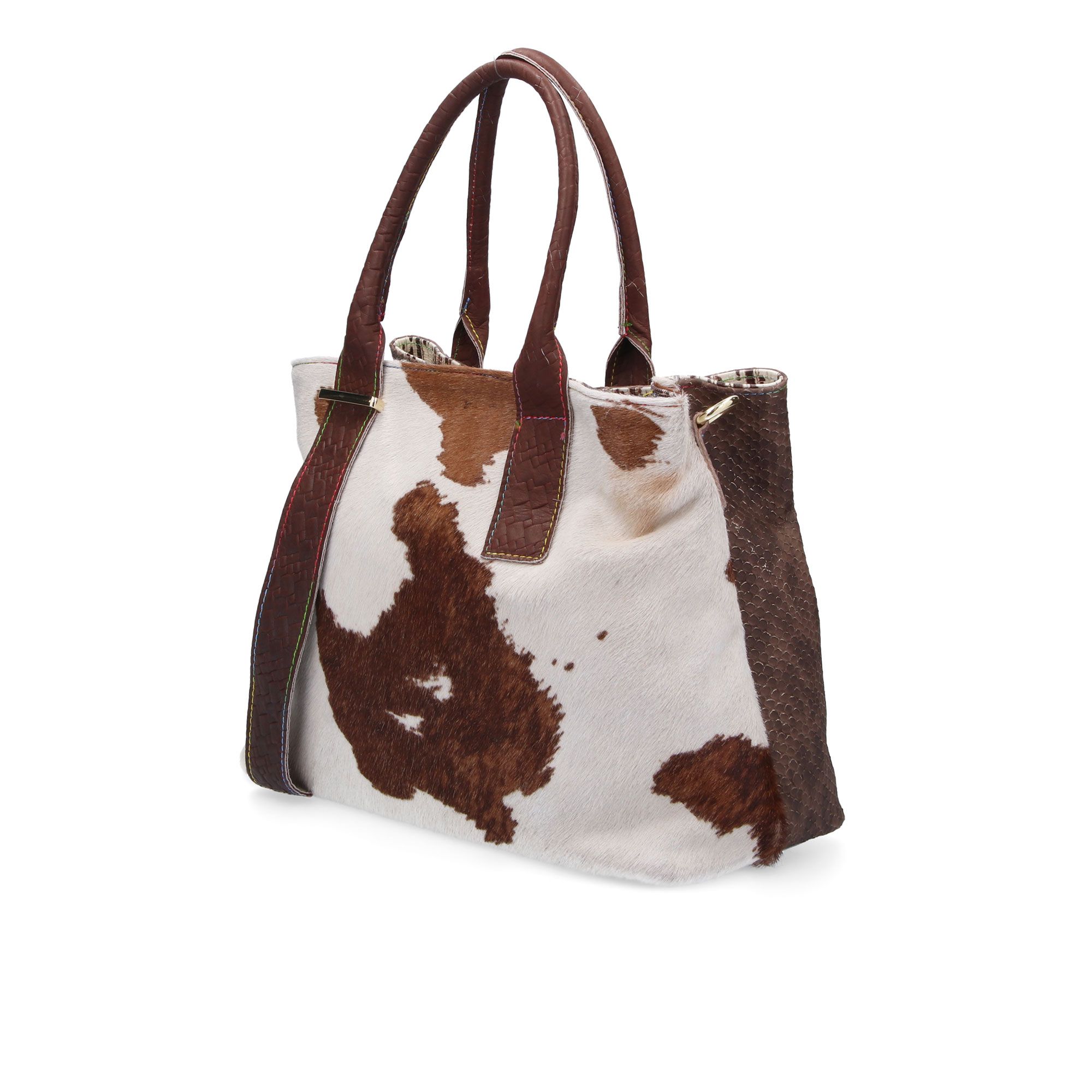 QVC Ebarrito Borsa a spalla in pelle patchwork Day by Day