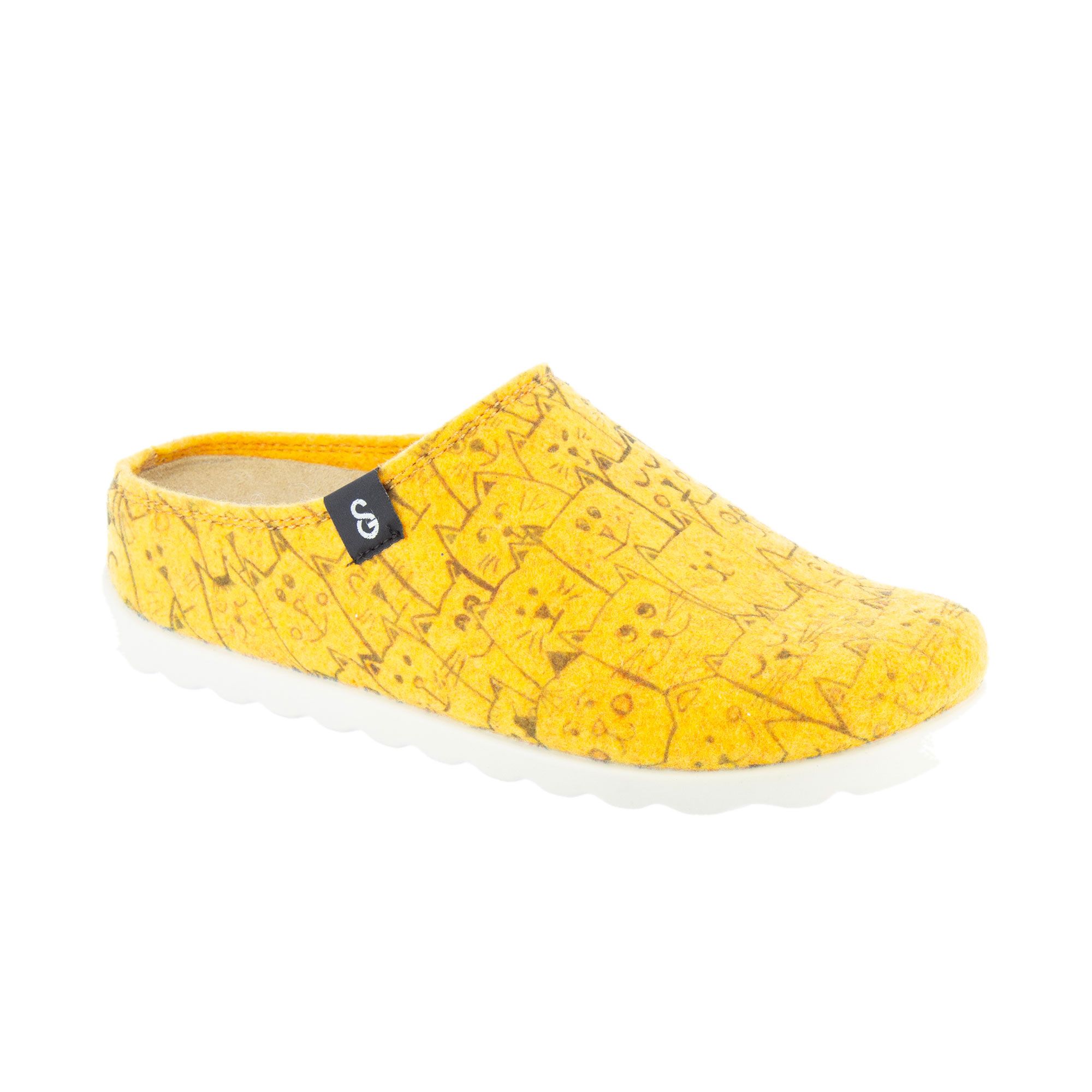 Sanagens
Sabot in lana
con stampa gatti
e suola 2 cm