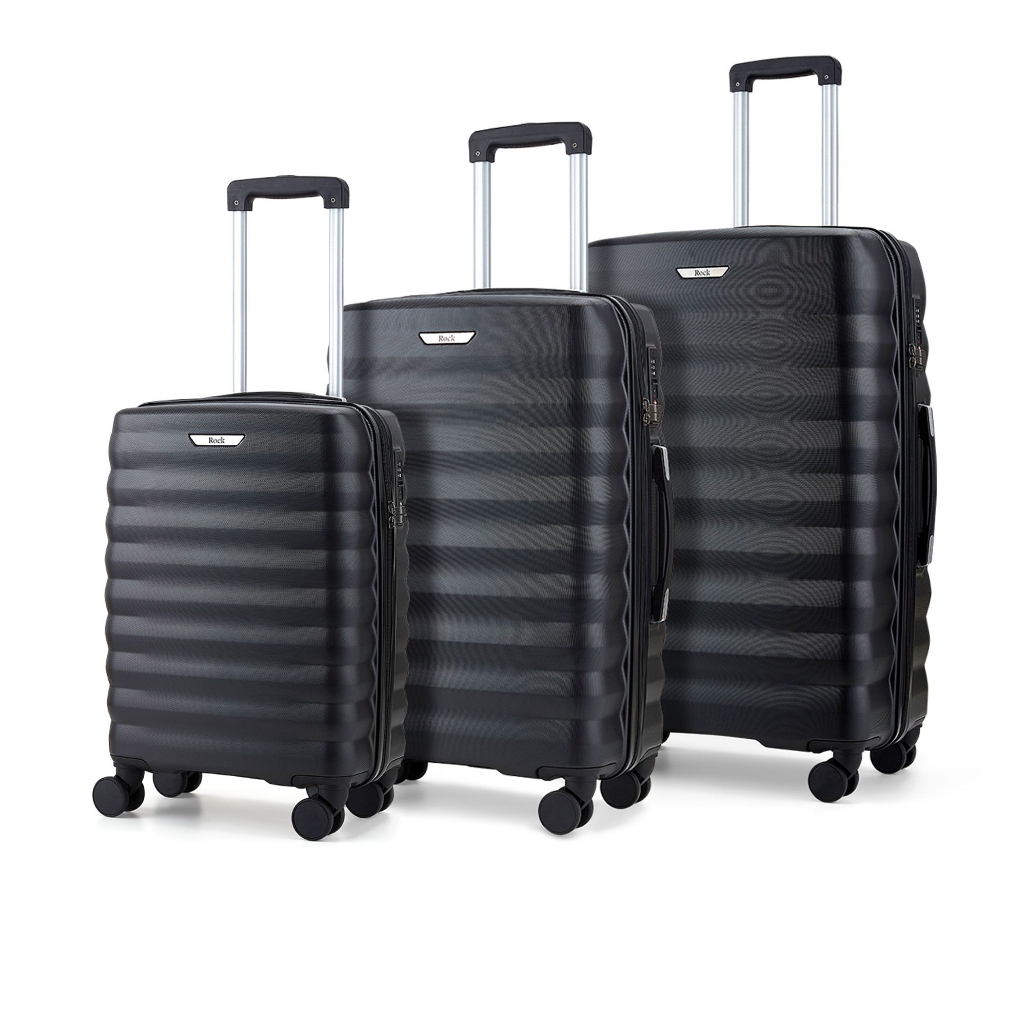 Rock Luggage Set di 3 valigie trolley: small, large, medium