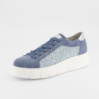 Le Serpentini
Sneaker
in pelle scamosciata
dettagli in tessuto