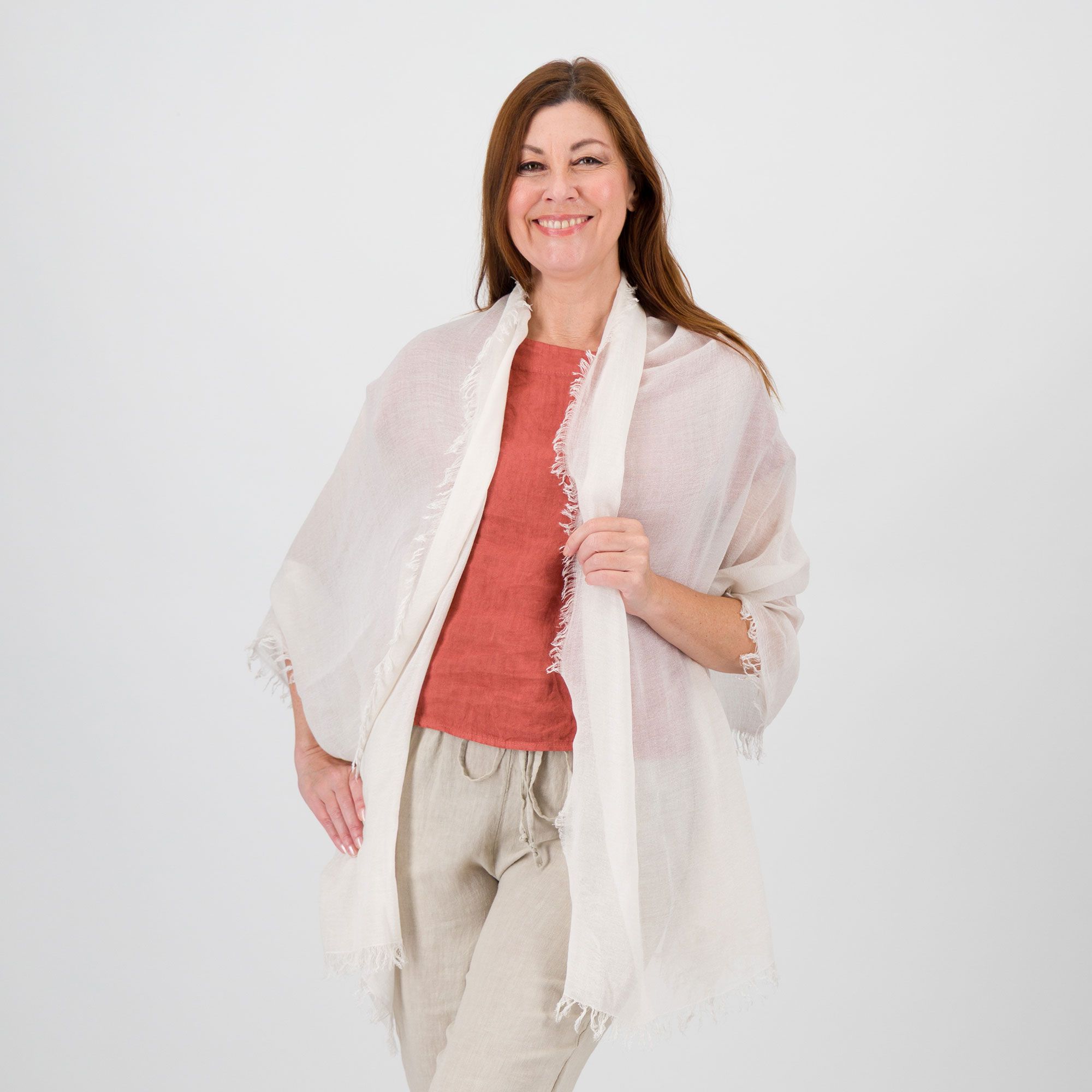 Carlotta Neri Pashmina in cotone in tinta unita